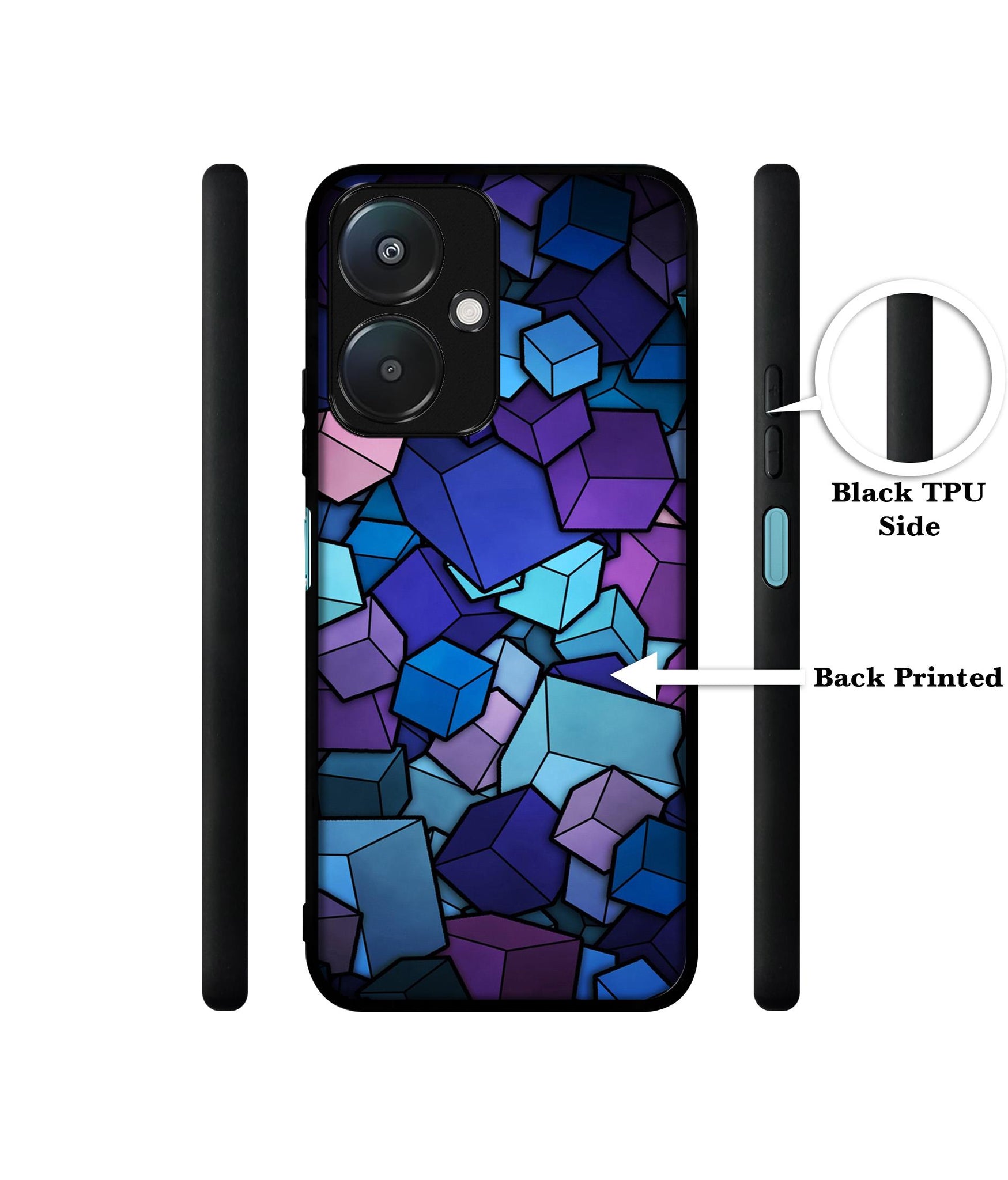 Color Box Design Designer 2D Printed Back Case Cover for Mi Redmi 13C 5G / Poco M6 5G
