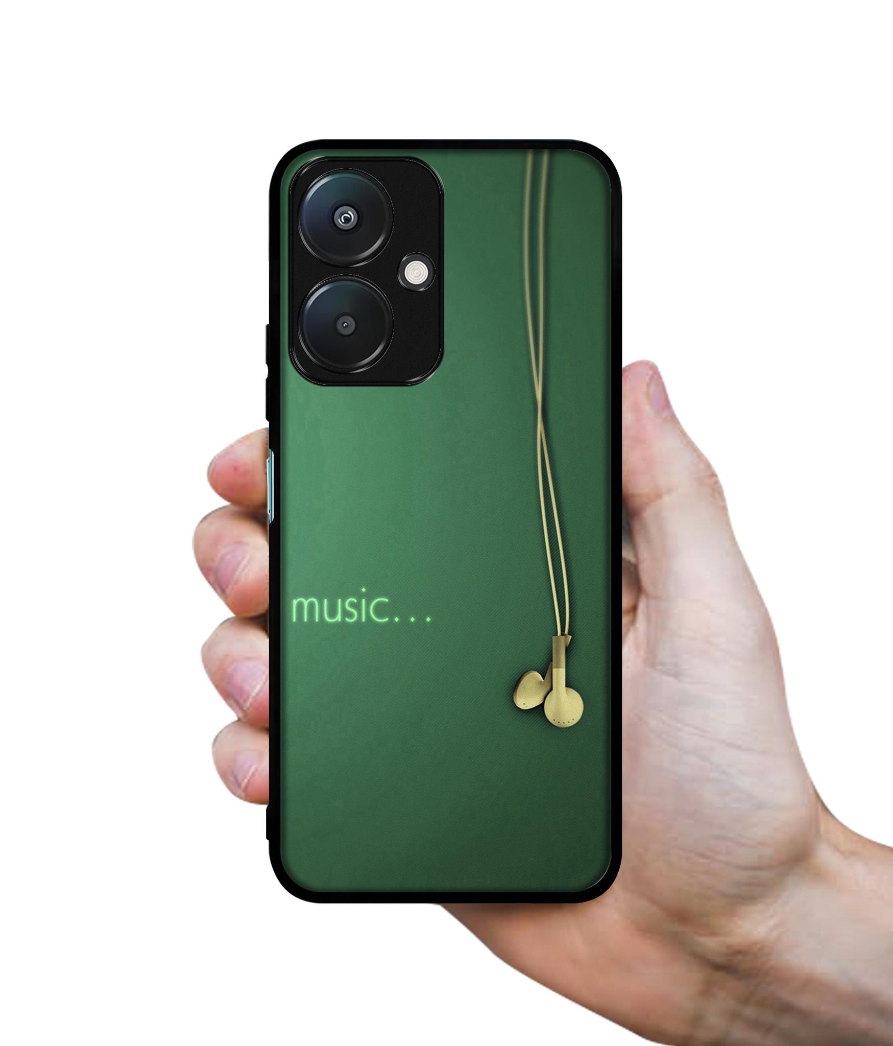 Headphone Music Design Designer 2D Printed Back Case Cover for Mi Redmi 13C 5G / Poco M6 5G