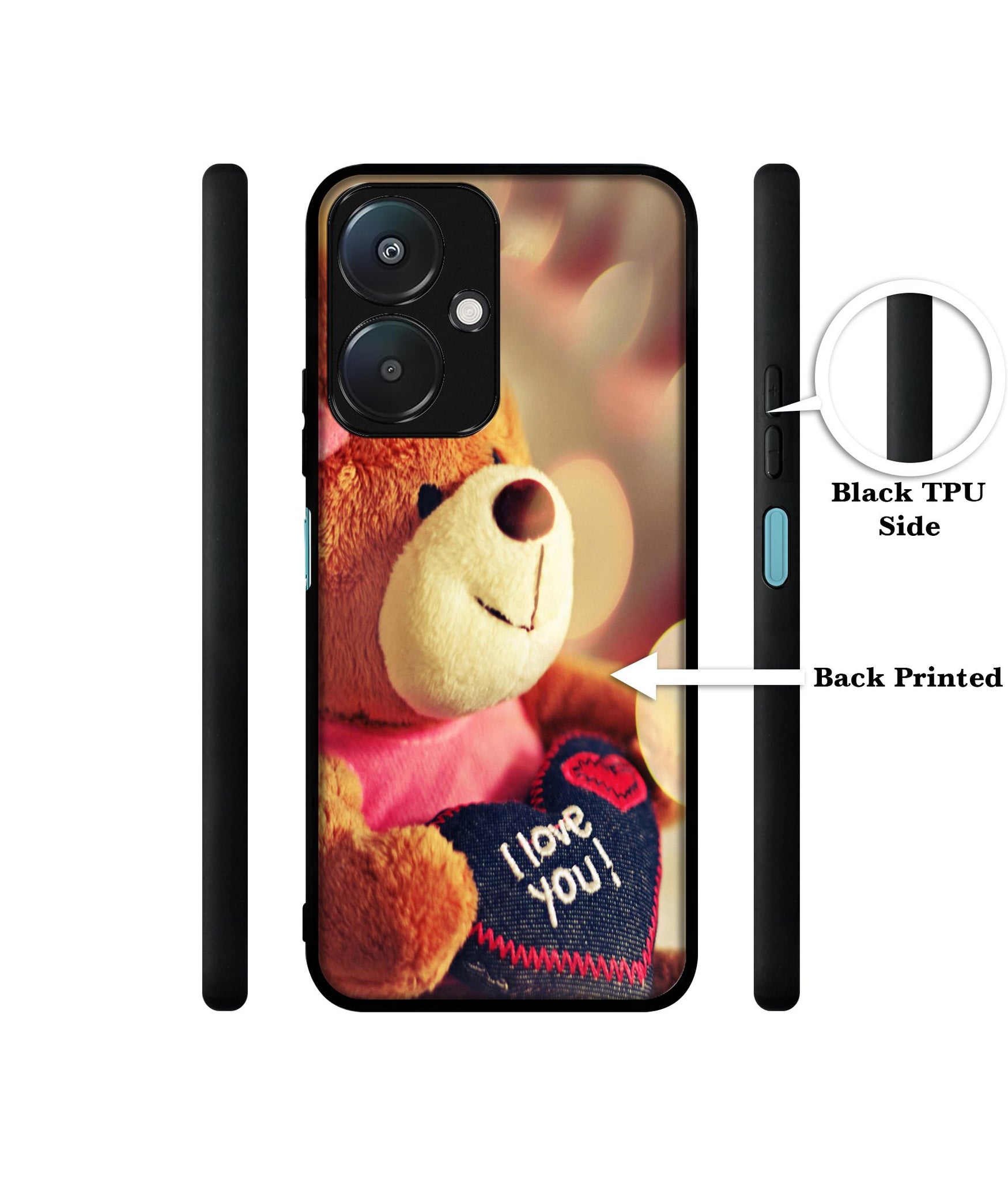 Teddy Bear Design Designer 2D Printed Back Case Cover for Mi Redmi 13C 5G / Poco M6 5G