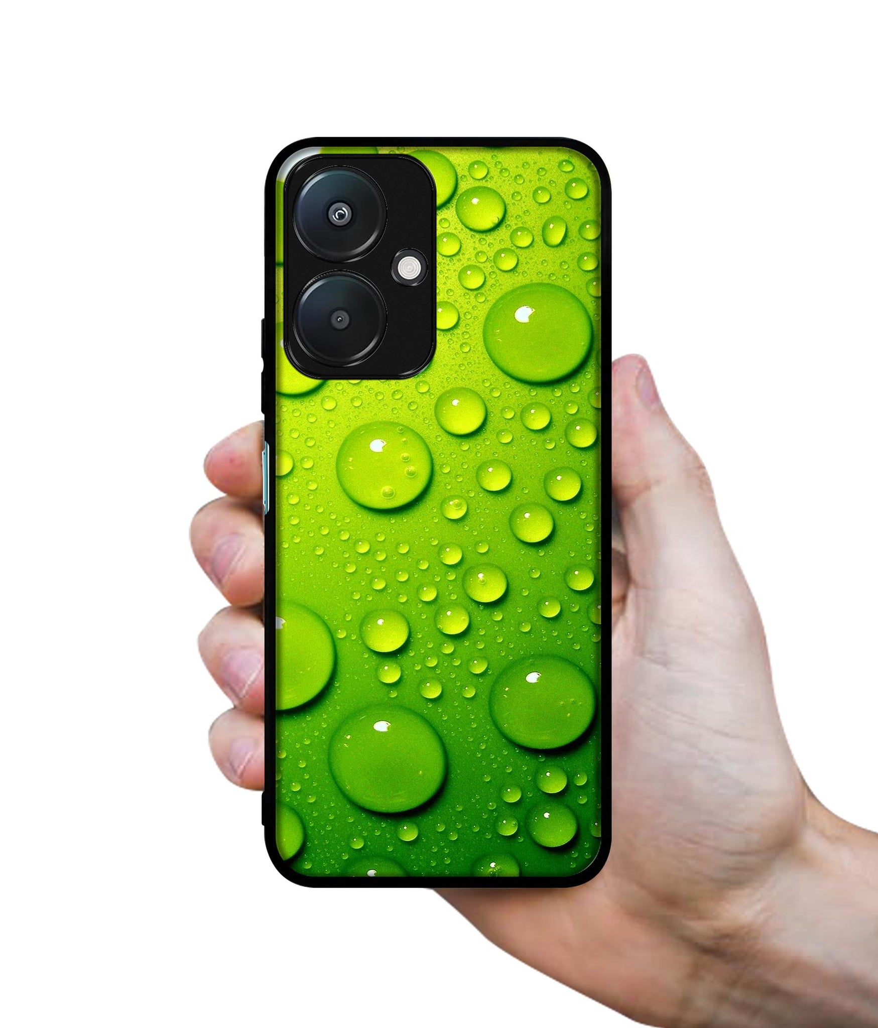 Green Bubbles Design Designer 2D Printed Back Case Cover for Mi Redmi 13C 5G / Poco M6 5G