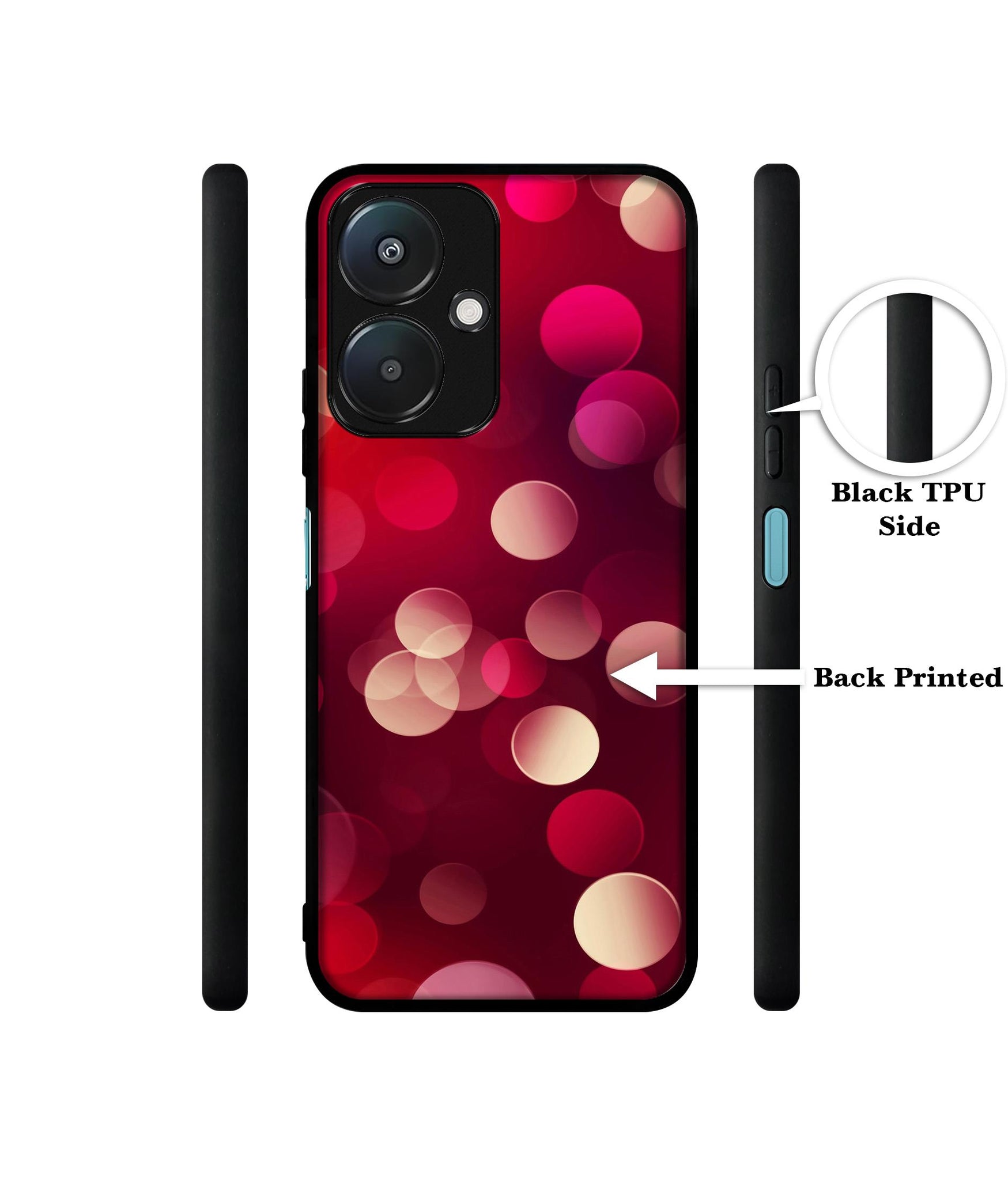 3D Circles Design Designer 2D Printed Back Case Cover for Mi Redmi 13C 5G / Poco M6 5G