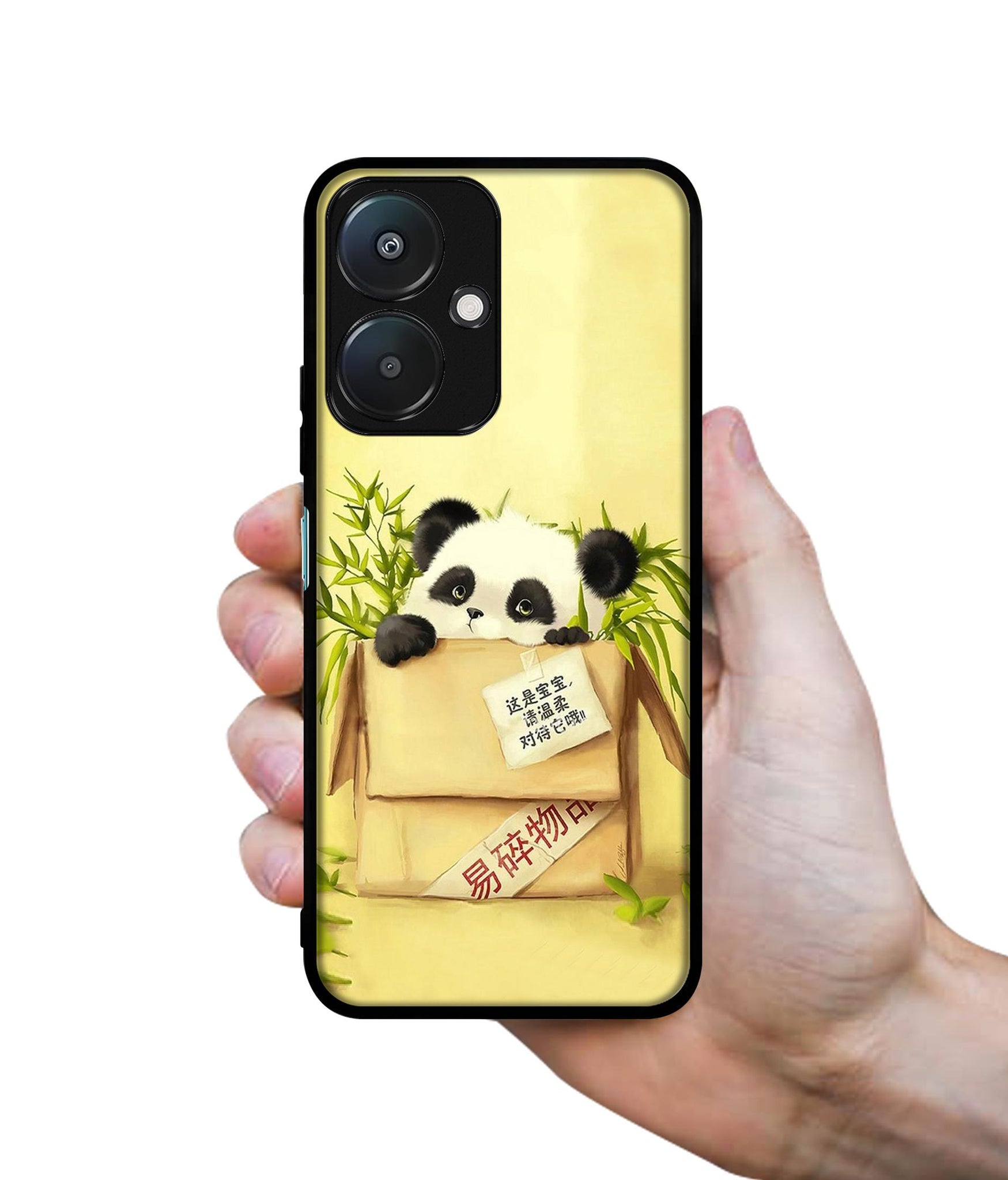 Panda In Box Design Designer 2D Printed Back Case Cover for Mi Redmi 13C 5G / Poco M6 5G
