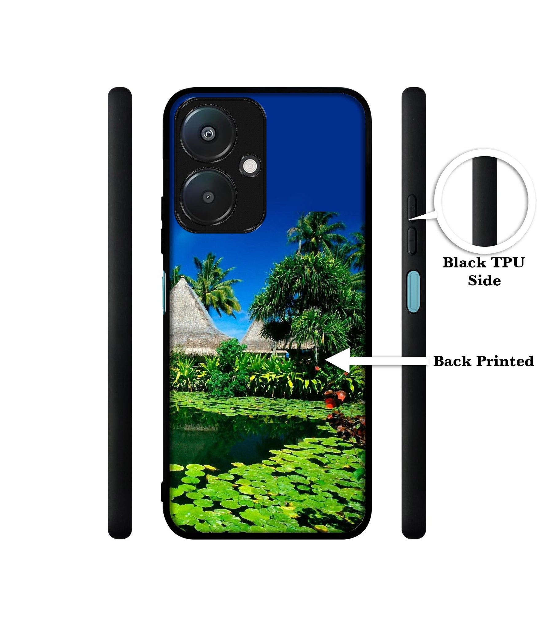 Tropics Water Design Designer 2D Printed Back Case Cover for Mi Redmi 13C 5G / Poco M6 5G