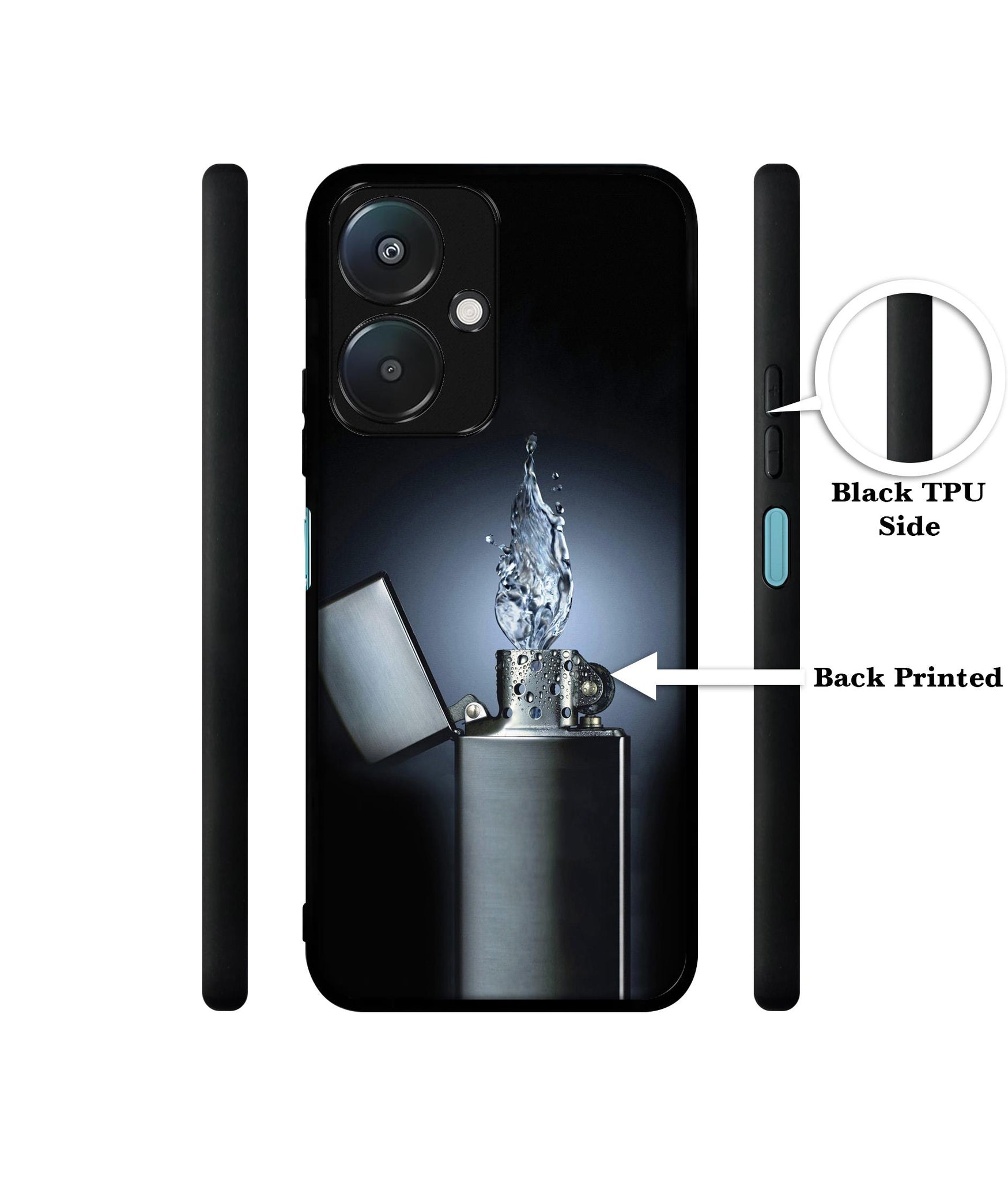 Water Lighter Design Designer 2D Printed Back Case Cover for Mi Redmi 13C 5G / Poco M6 5G