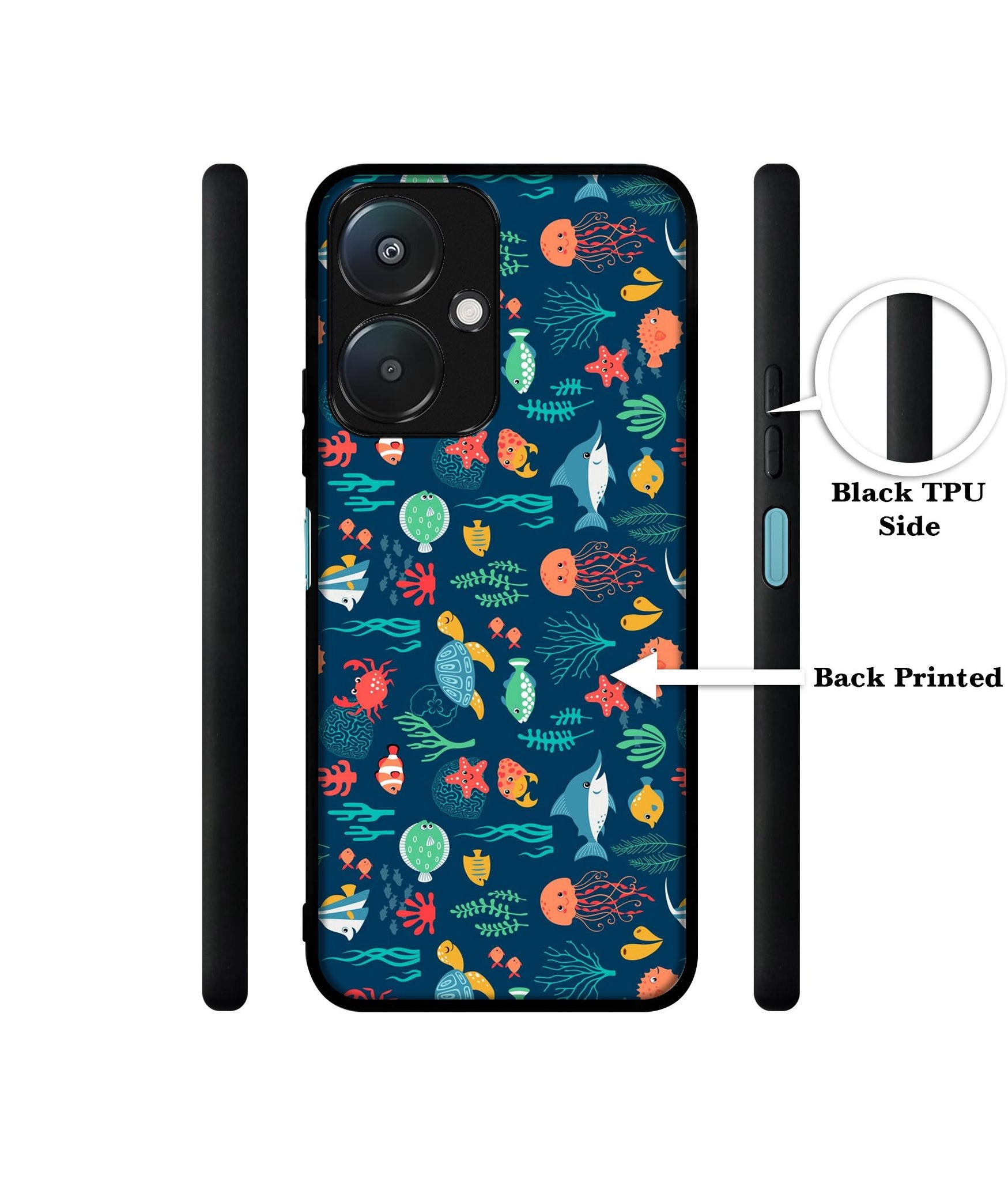Aquarium Texture Design Designer 2D Printed Back Case Cover for Mi Redmi 13C 5G / Poco M6 5G