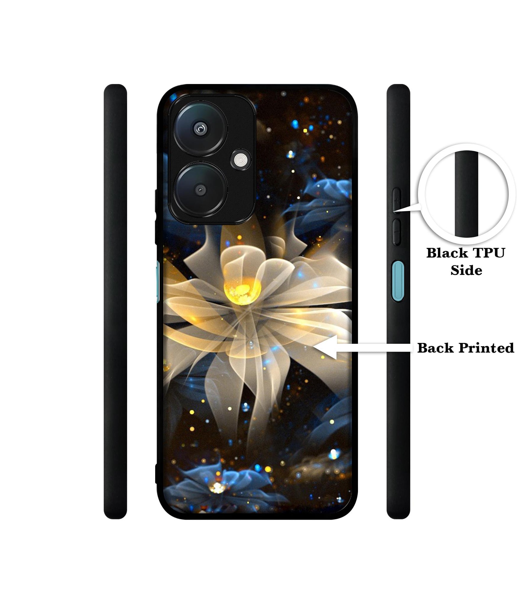 Art Flower Design Designer 2D Printed Back Case Cover for Mi Redmi 13C 5G / Poco M6 5G