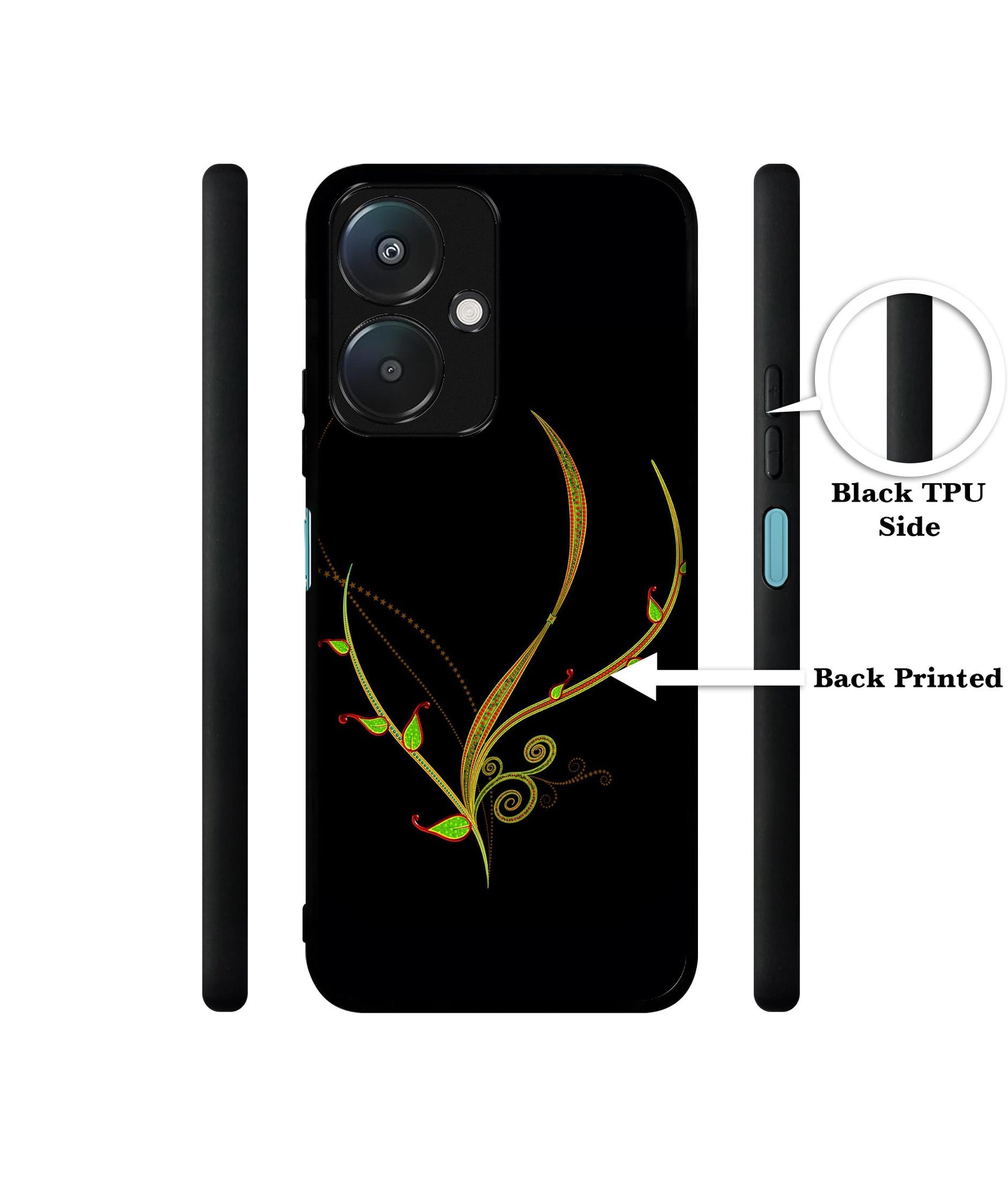 Yellow Pattern Design Designer 2D Printed Back Case Cover for Mi Redmi 13C 5G / Poco M6 5G