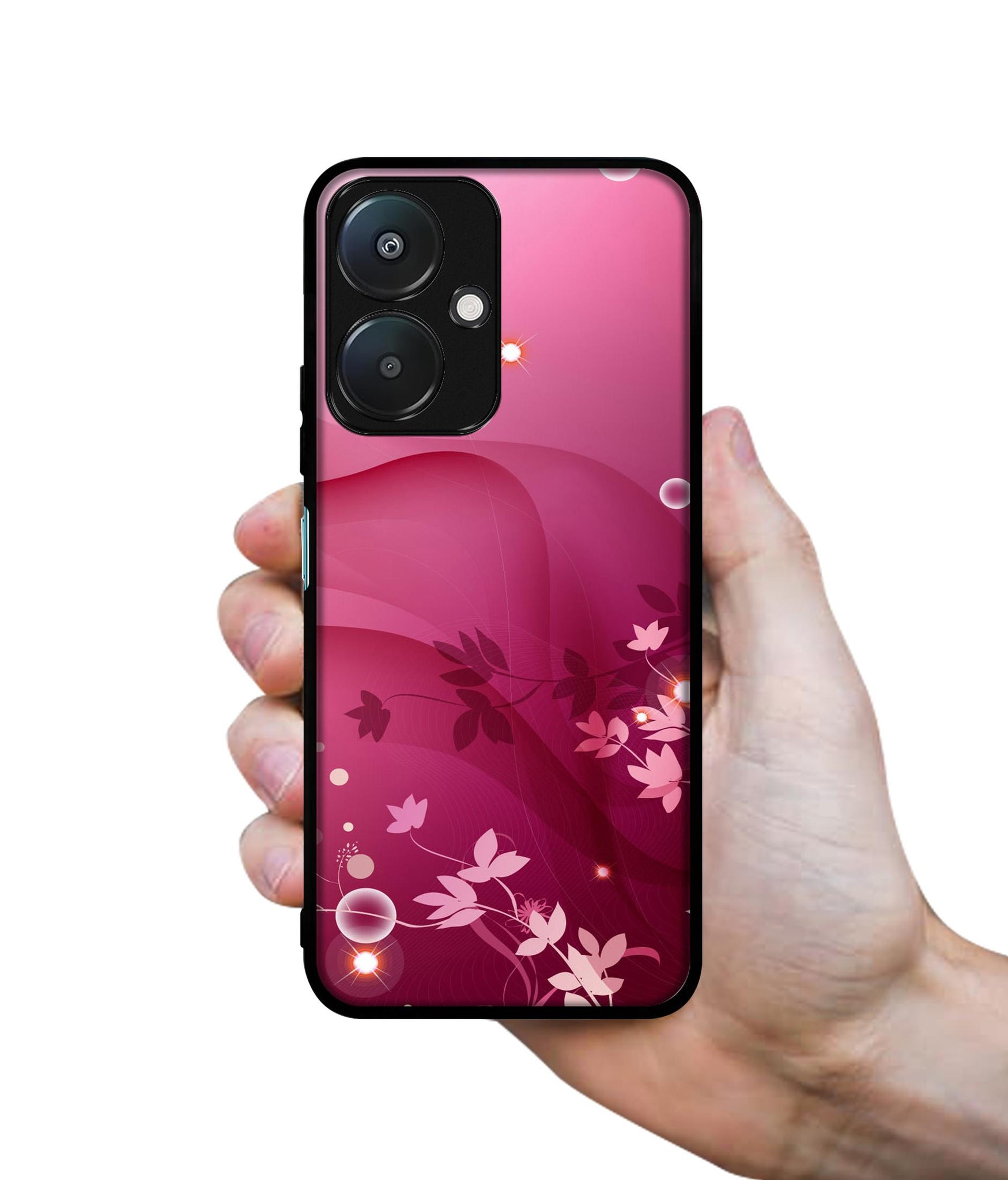 Pink Abstract Design Designer 2D Printed Back Case Cover for Mi Redmi 13C 5G / Poco M6 5G