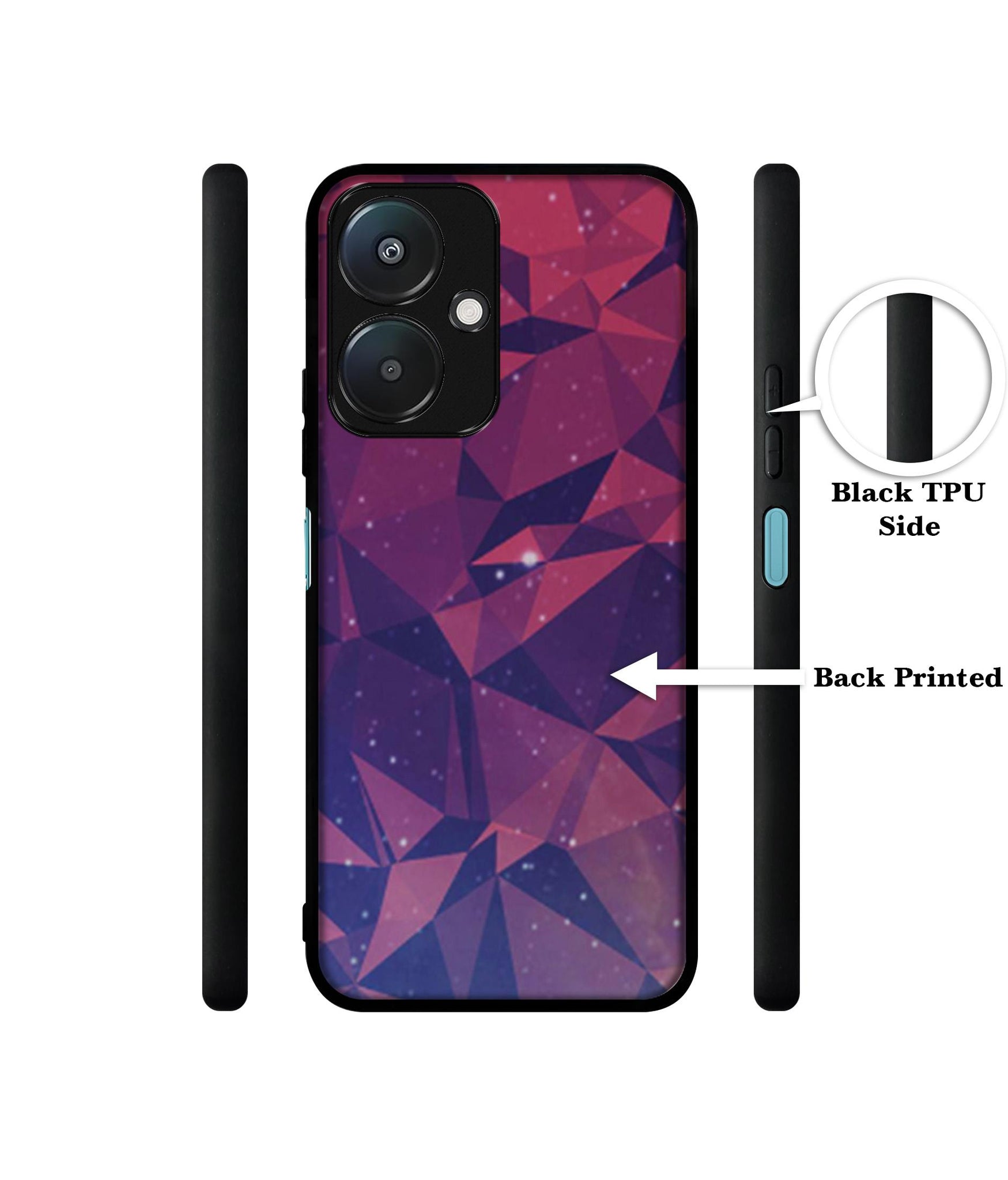 Bad Color Shape Design Designer 2D Printed Back Case Cover for Mi Redmi 13C 5G / Poco M6 5G
