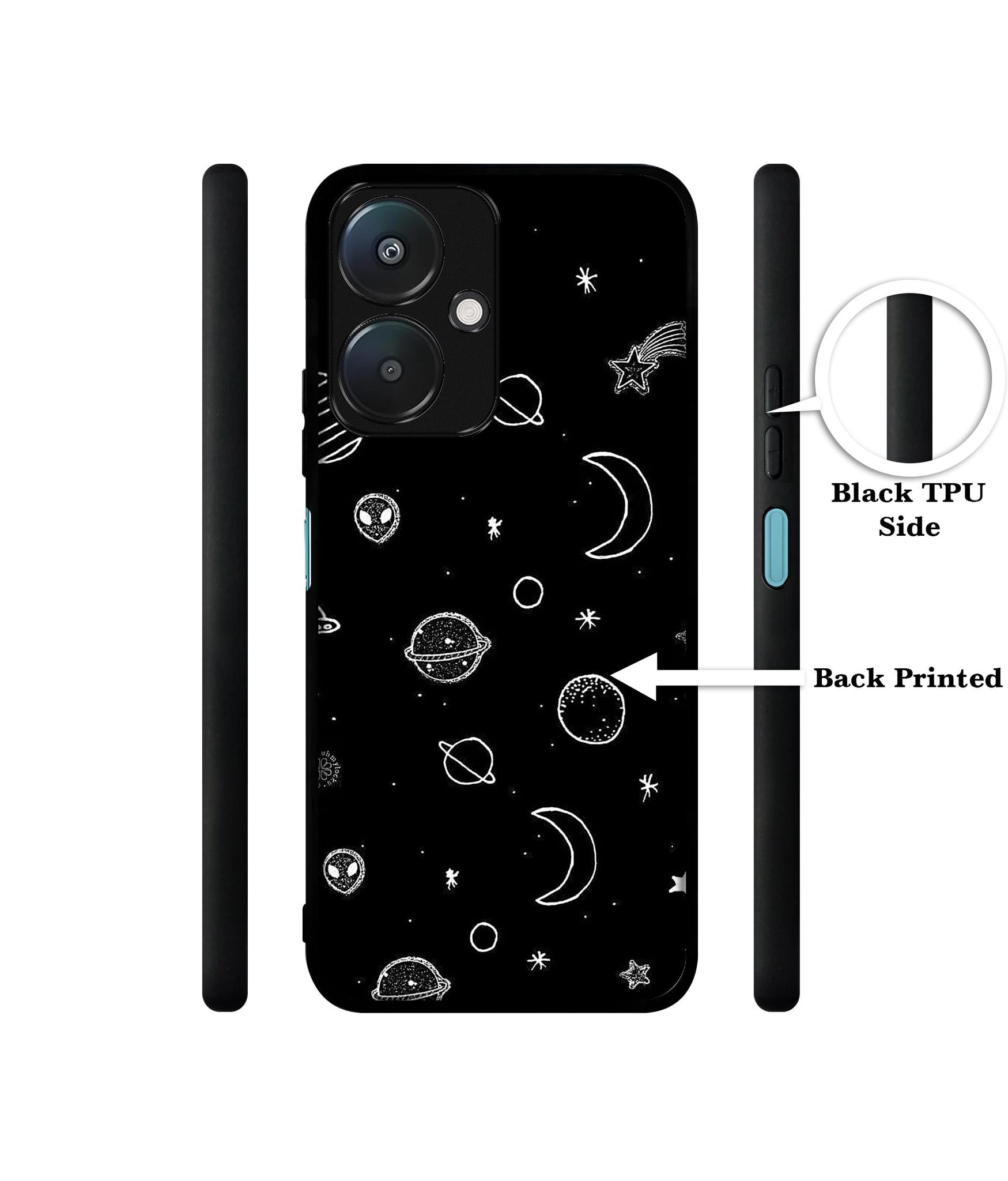 Space Stars Universe Design Designer 2D Printed Back Case Cover for Mi Redmi 13C 5G / Poco M6 5G