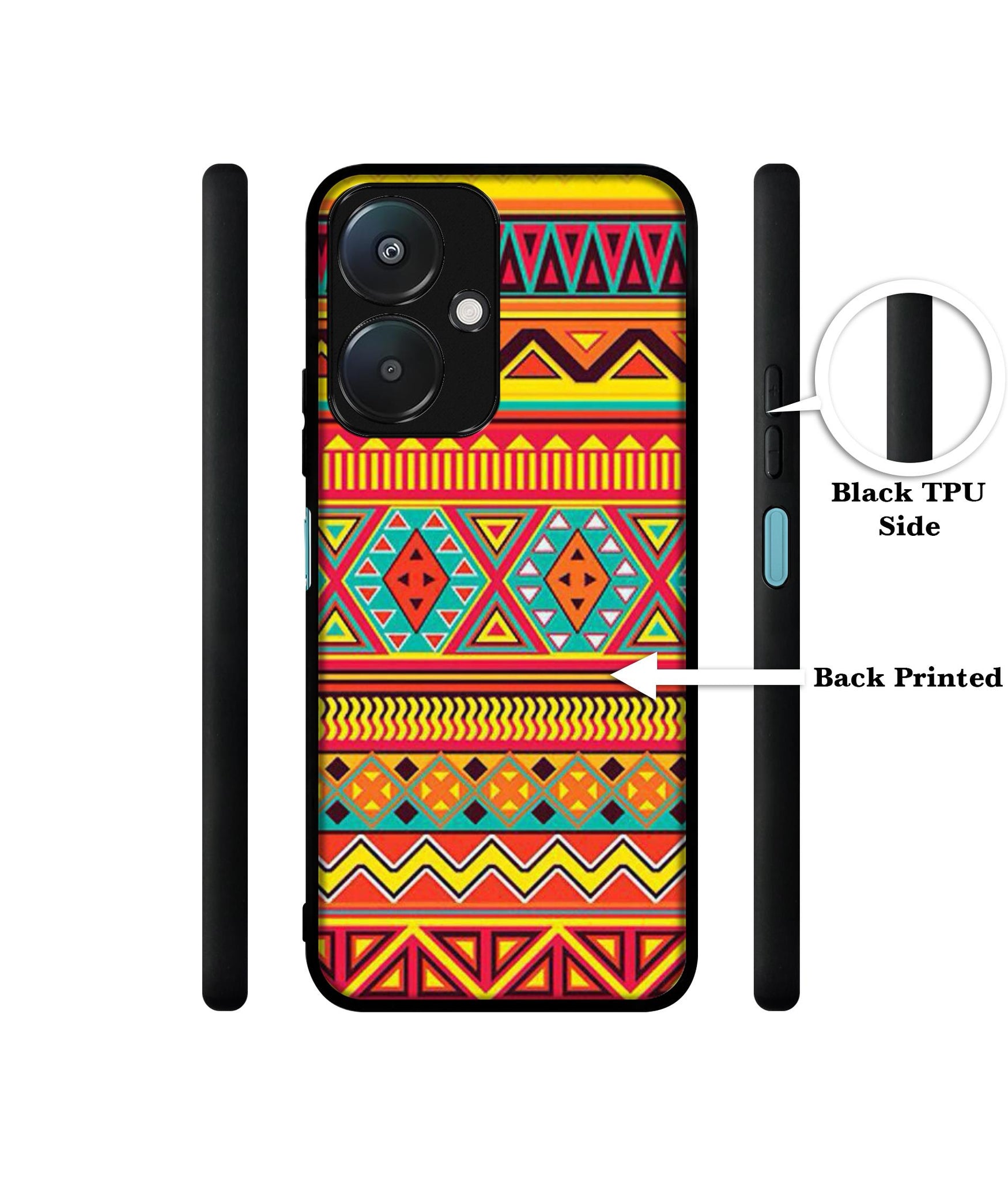 Artistic Rangoli Design Designer 2D Printed Back Case Cover for Mi Redmi 13C 5G / Poco M6 5G