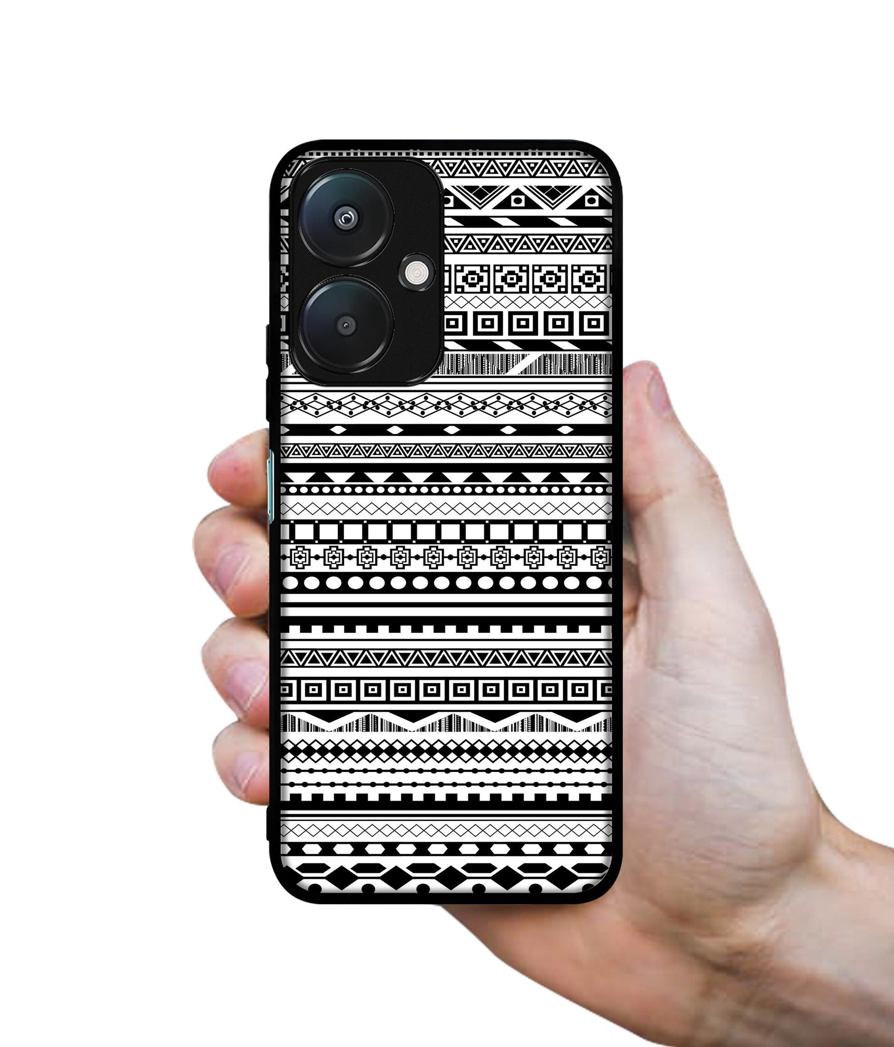 Black & White Patterns Design Designer 2D Printed Back Case Cover for Mi Redmi 13C 5G / Poco M6 5G
