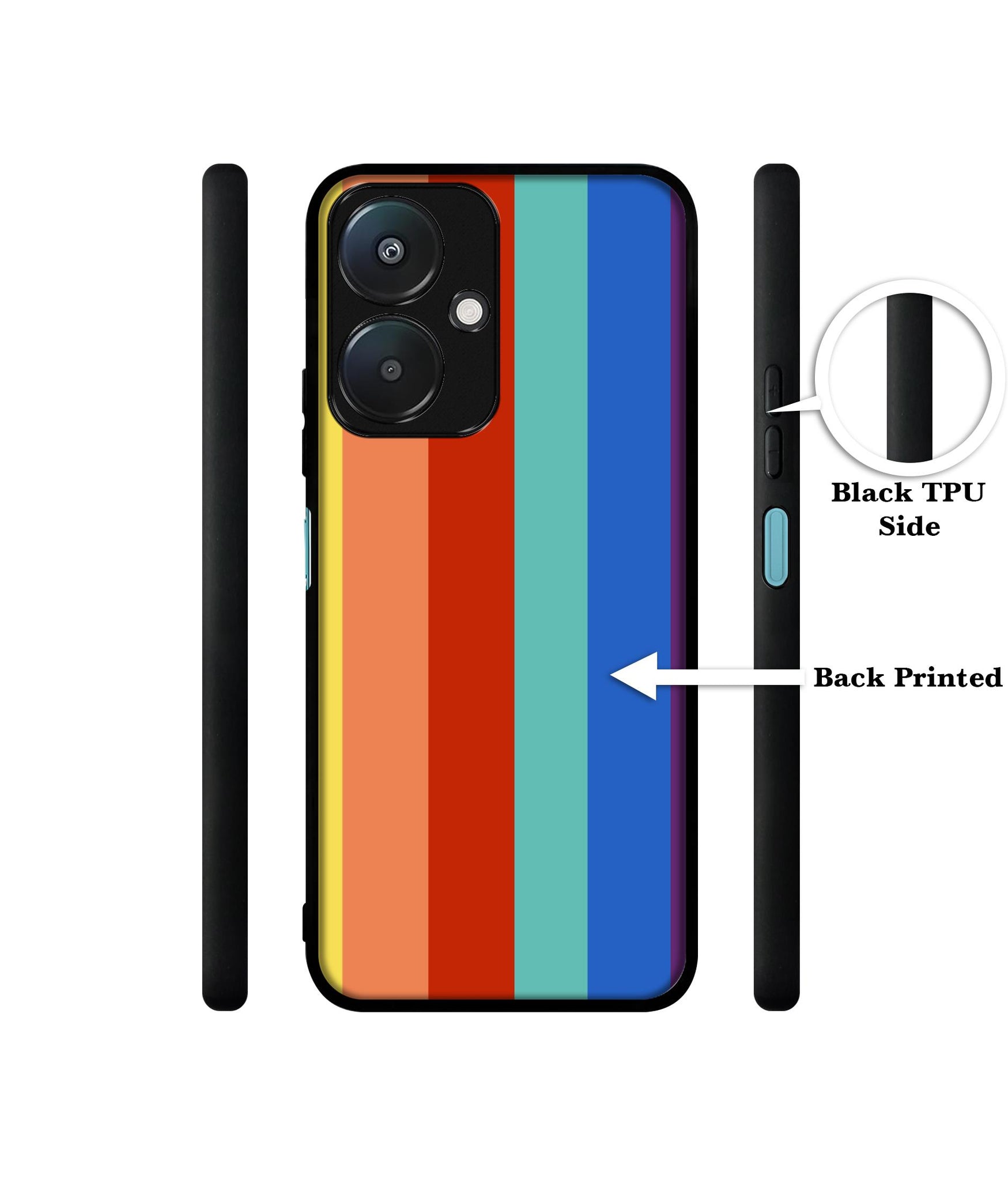 Rainbow Colors Design Designer 2D Printed Back Case Cover for Mi Redmi 13C 5G / Poco M6 5G