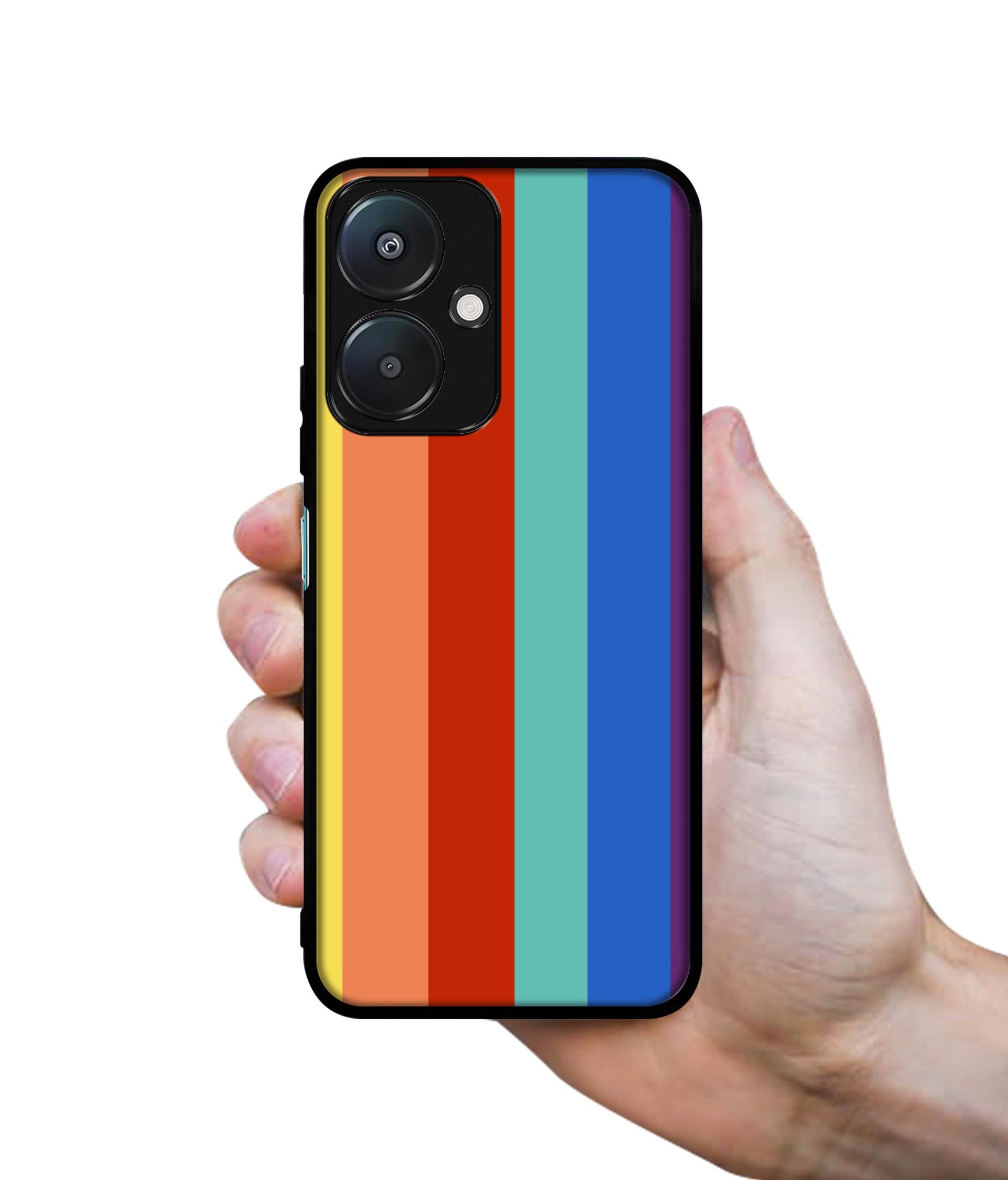 Rainbow Colors Design Designer 2D Printed Back Case Cover for Mi Redmi 13C 5G / Poco M6 5G