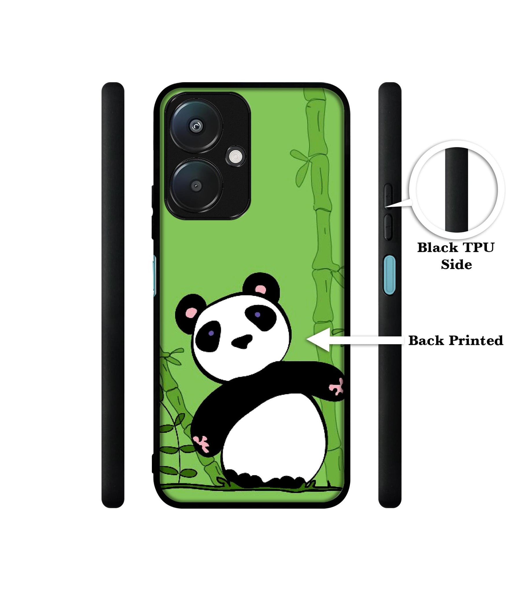 Panda with Bamboo Design Designer 2D Printed Back Case Cover for Mi Redmi 13C 5G / Poco M6 5G