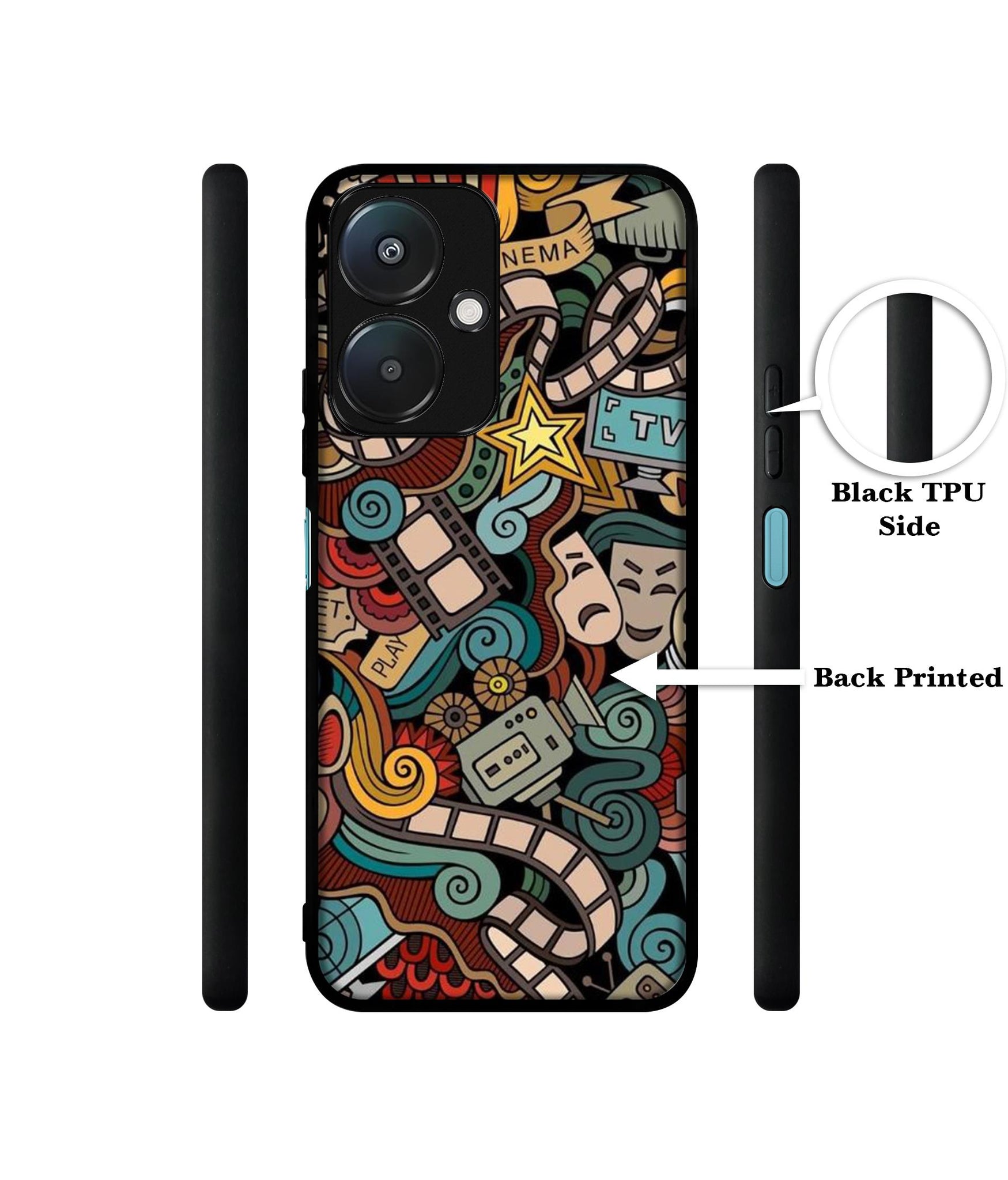 Movies Design Designer 2D Printed Back Case Cover for Mi Redmi 13C 5G / Poco M6 5G