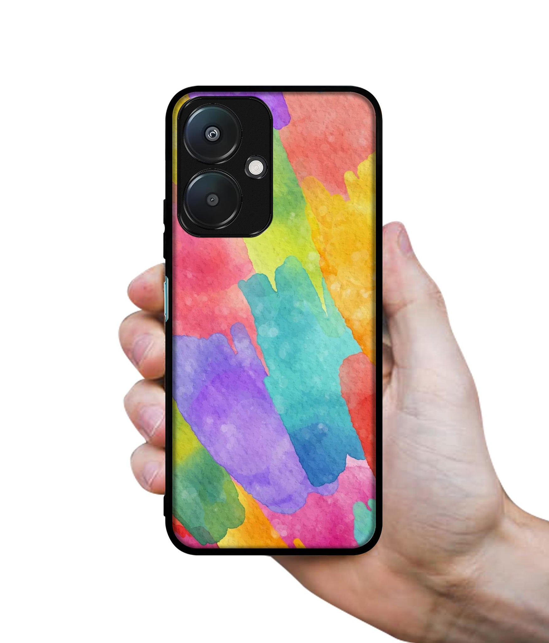 Water Paint Colorful Abstract Design Designer 2D Printed Back Case Cover for Mi Redmi 13C 5G / Poco M6 5G