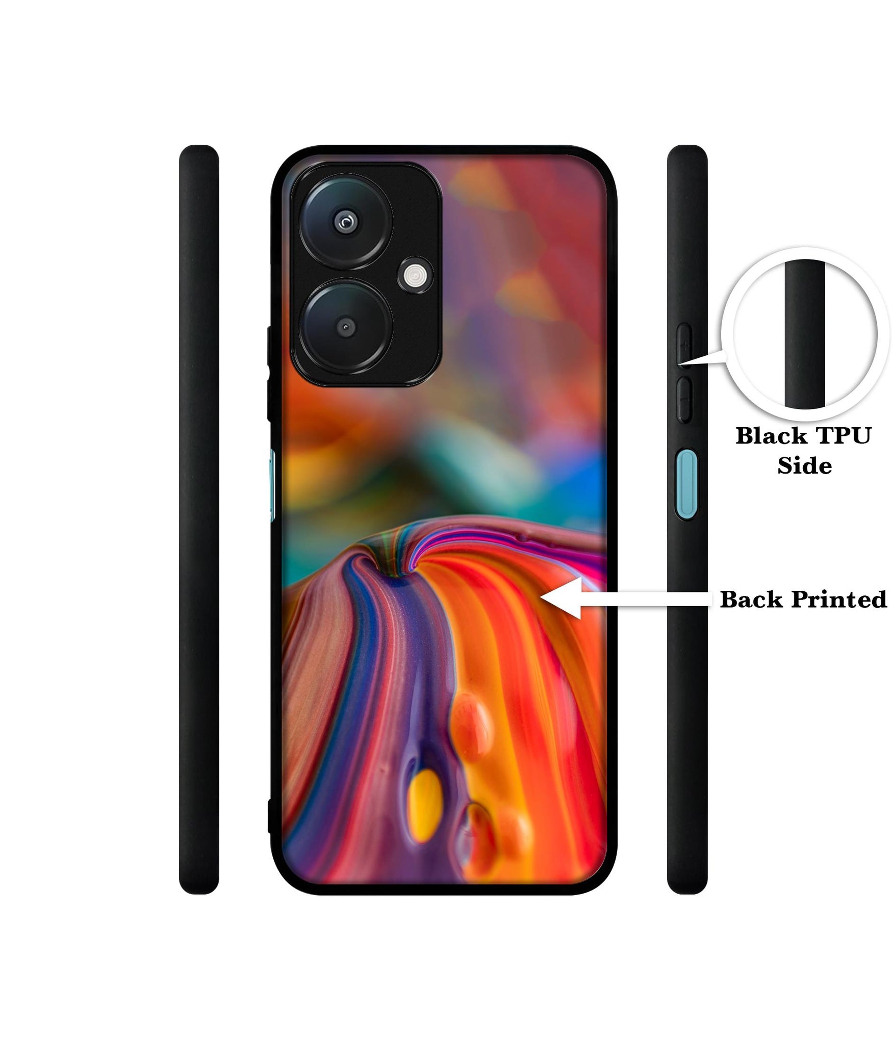 Rainbow Colors Designer 2D Printed Back Case Cover for Mi Redmi 13C 5G / Poco M6 5G