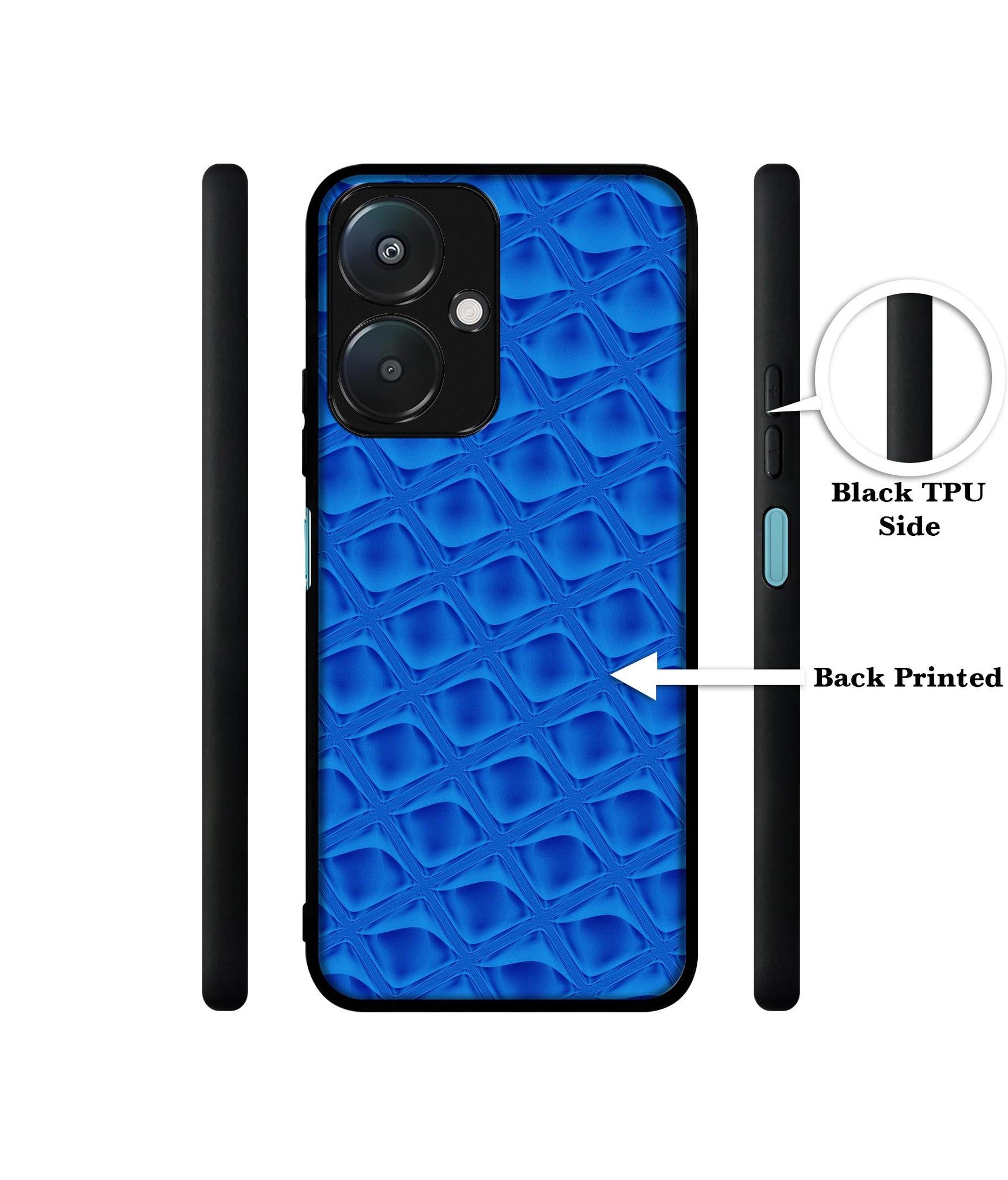 Blue Diamond Design Designer 2D Printed Back Case Cover for Mi Redmi 13C 5G / Poco M6 5G