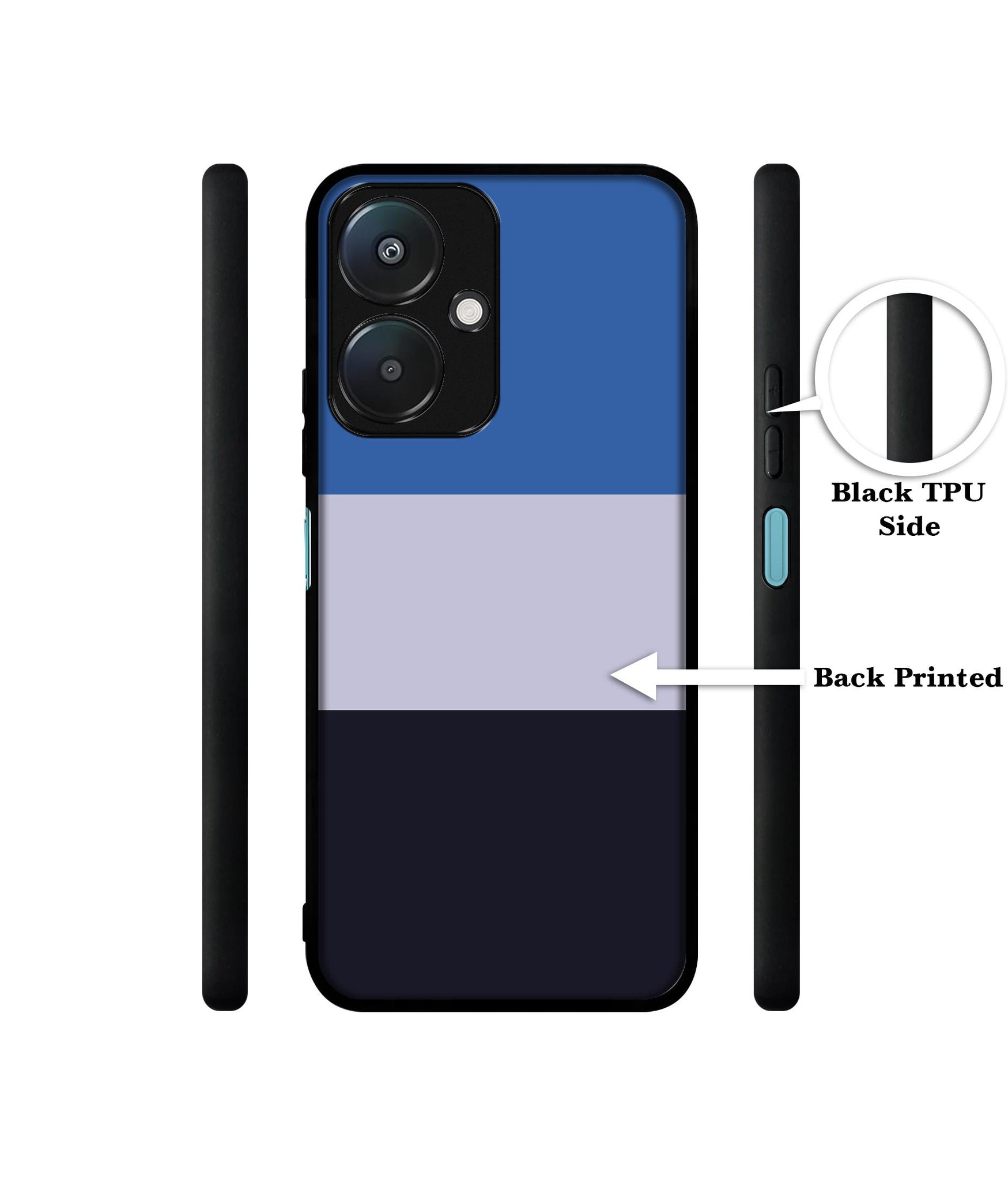 Three Color Stripes Design Designer 2D Printed Back Case Cover for Mi Redmi 13C 5G / Poco M6 5G