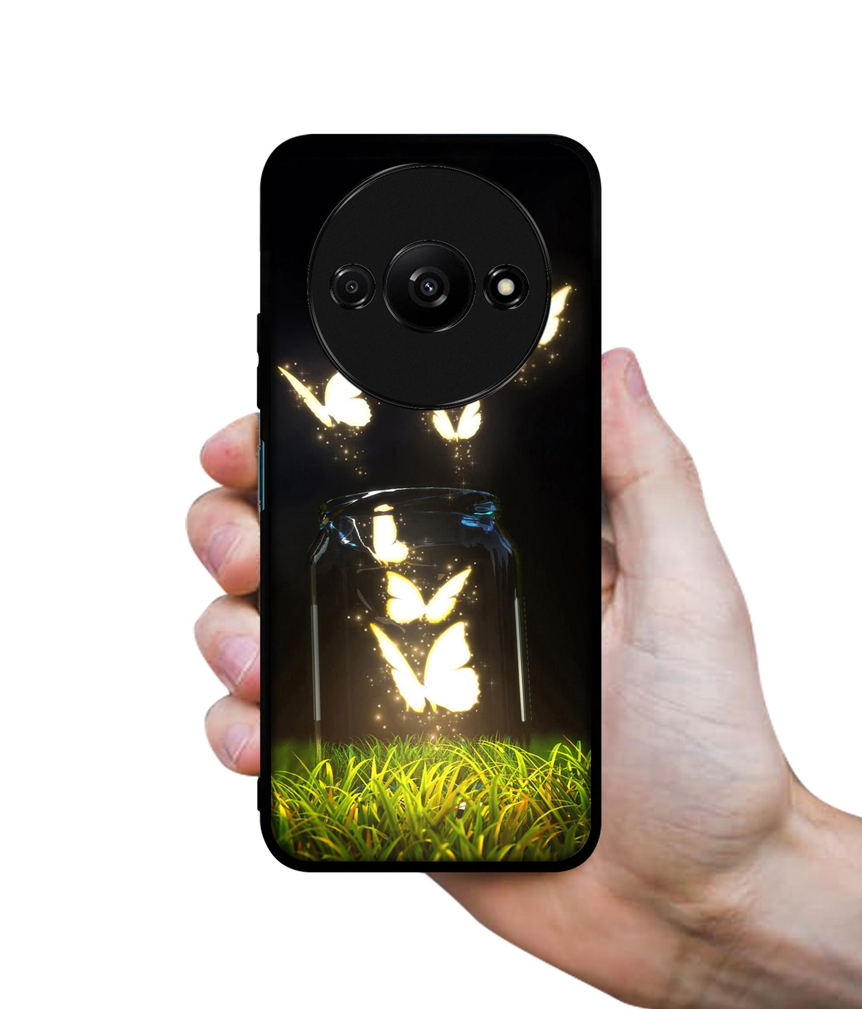 Butterfly Design Designer 2D Printed Back Case Cover for Mi Redmi A3 4G / Poco C61 4G