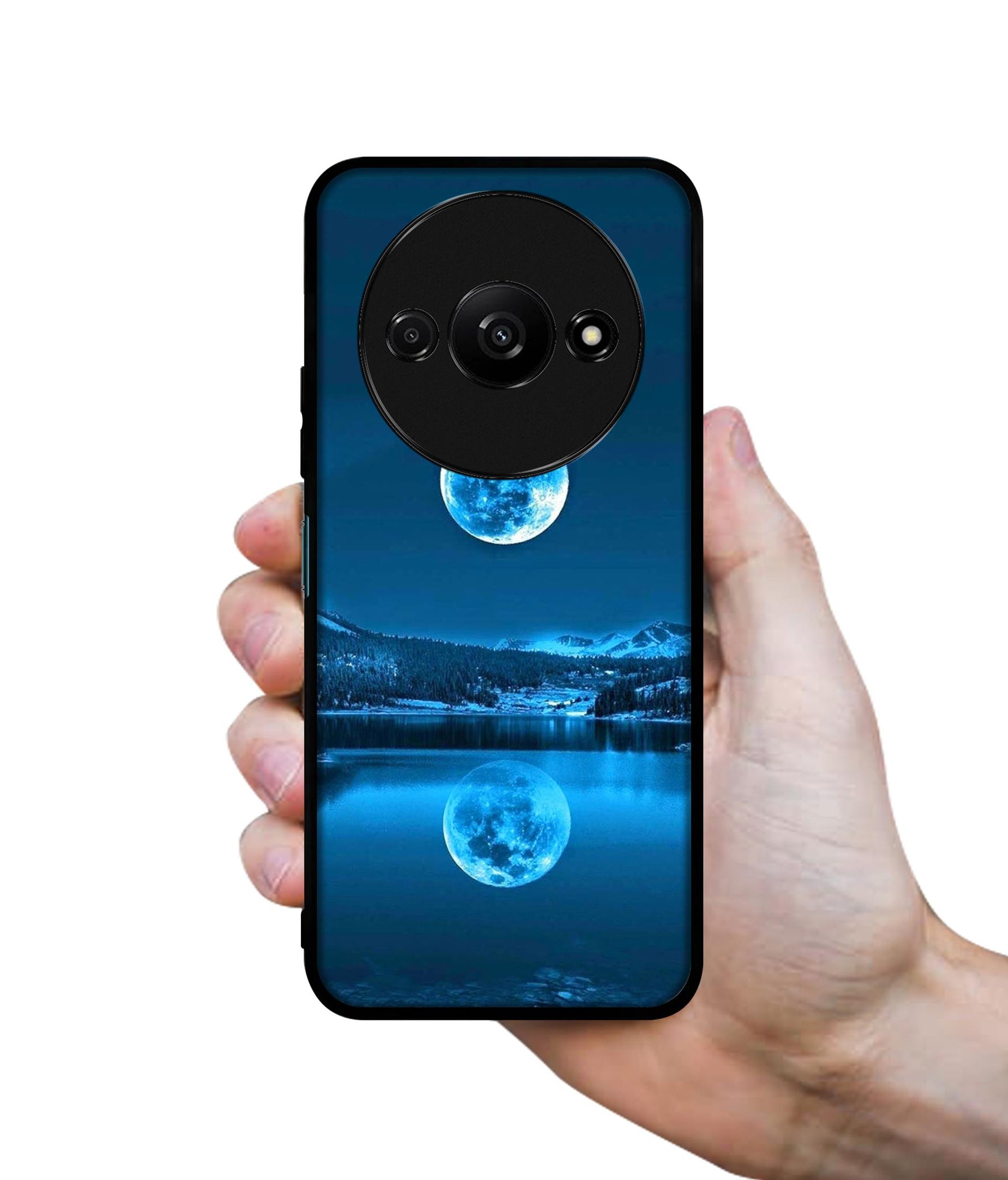Awesome Moon Design Designer 2D Printed Back Case Cover for Mi Redmi A3 4G / Poco C61 4G