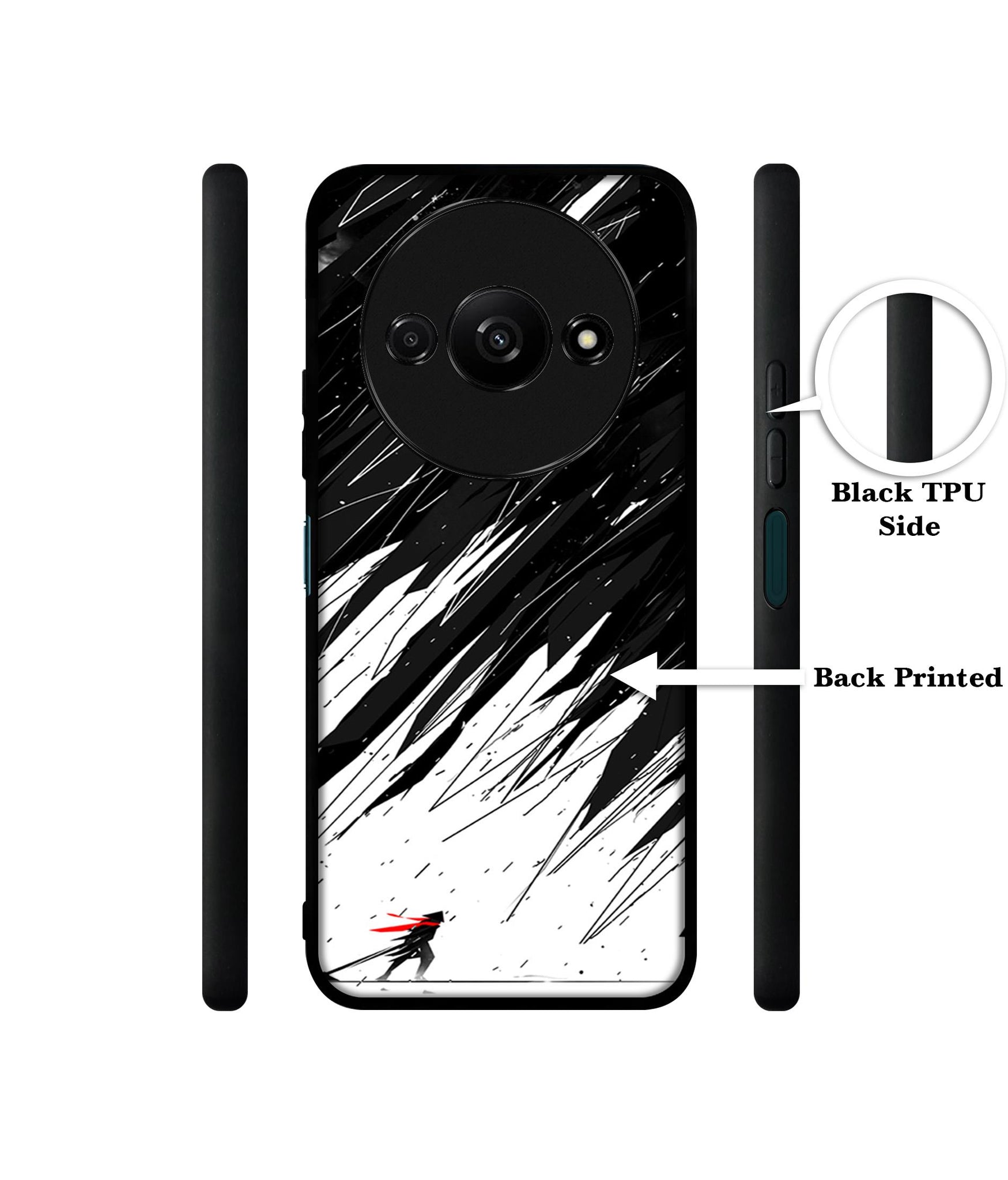 Geometric Strom Design Designer 2D Printed Back Case Cover for Mi Redmi A3 4G / Poco C61 4G