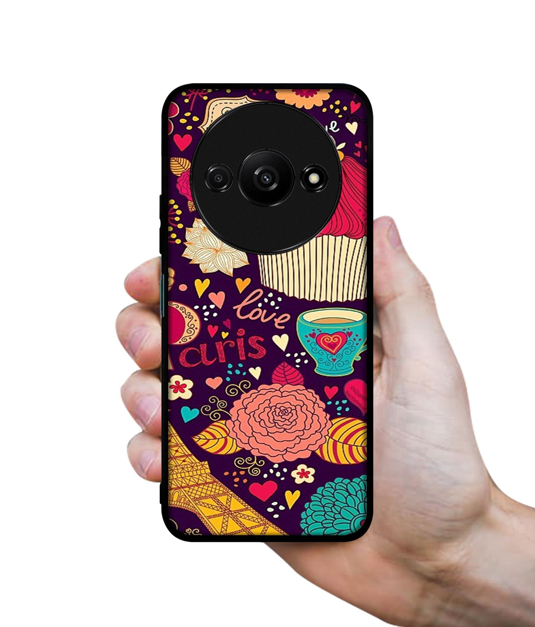 Paris Flower Love Design Designer 2D Printed Back Case Cover for Mi Redmi A3 4G / Poco C61 4G