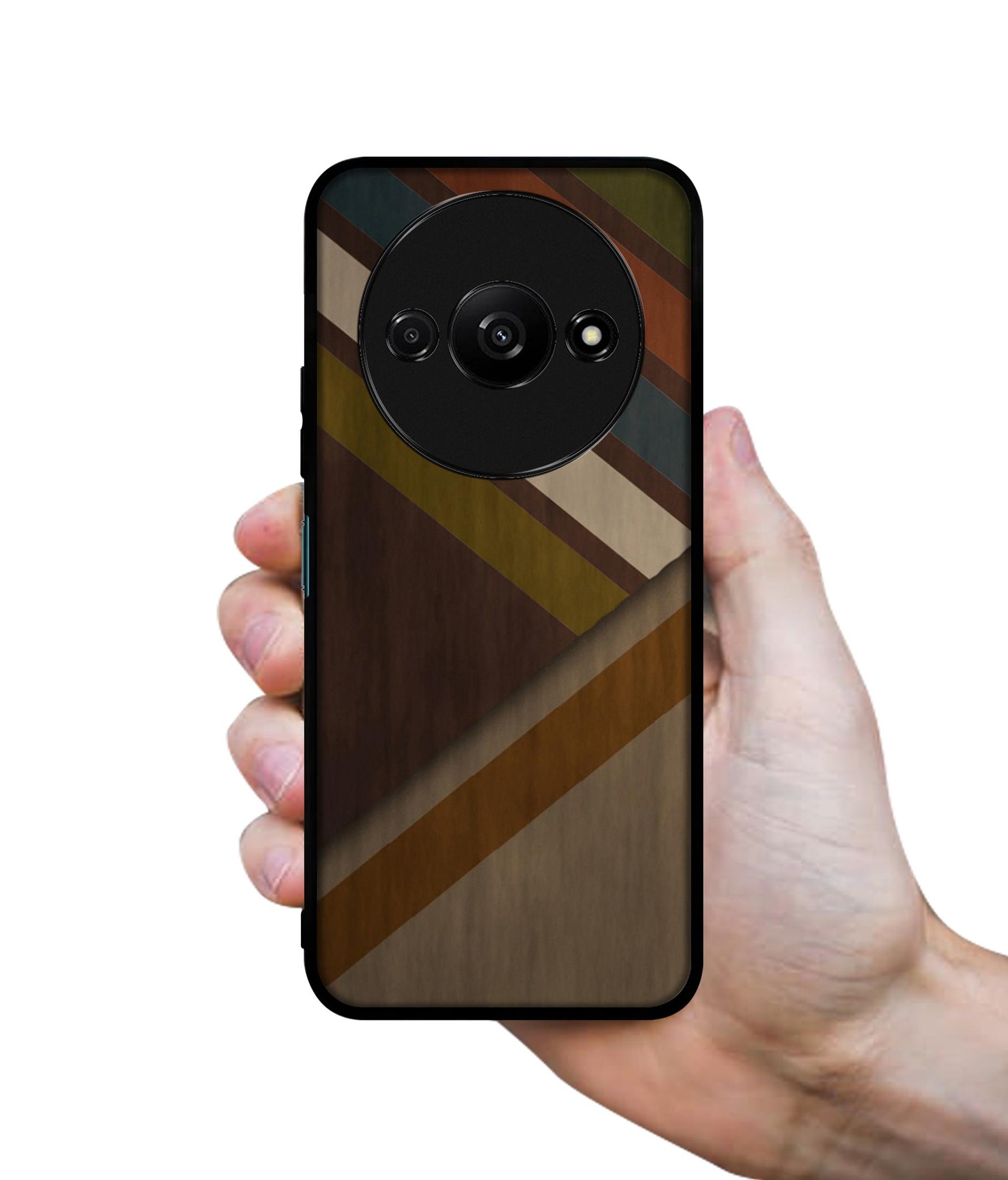 Colorful Wooden Pattern Design Designer 2D Printed Back Case Cover for Mi Redmi A3 4G / Poco C61 4G
