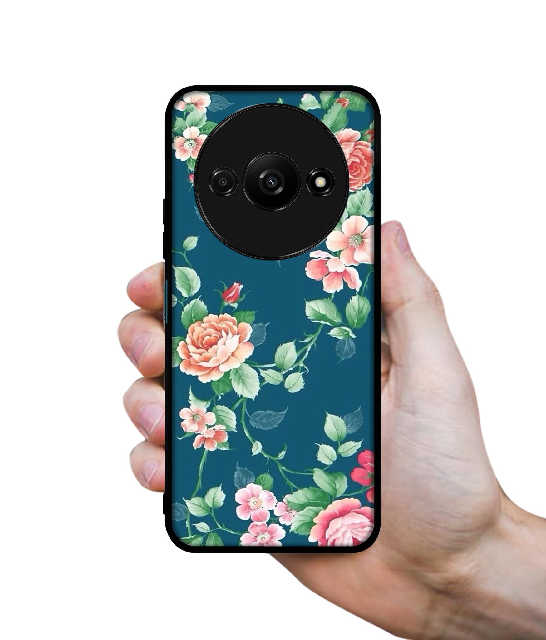 Vintage Floral Design Designer 2D Printed Back Case Cover for Mi Redmi A3 4G / Poco C61 4G
