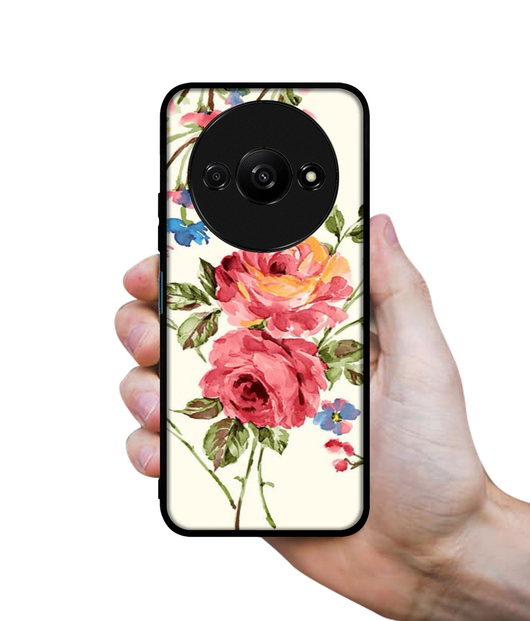 Vintage Painting Flower Design Designer 2D Printed Back Case Cover for Mi Redmi A3 4G / Poco C61 4G