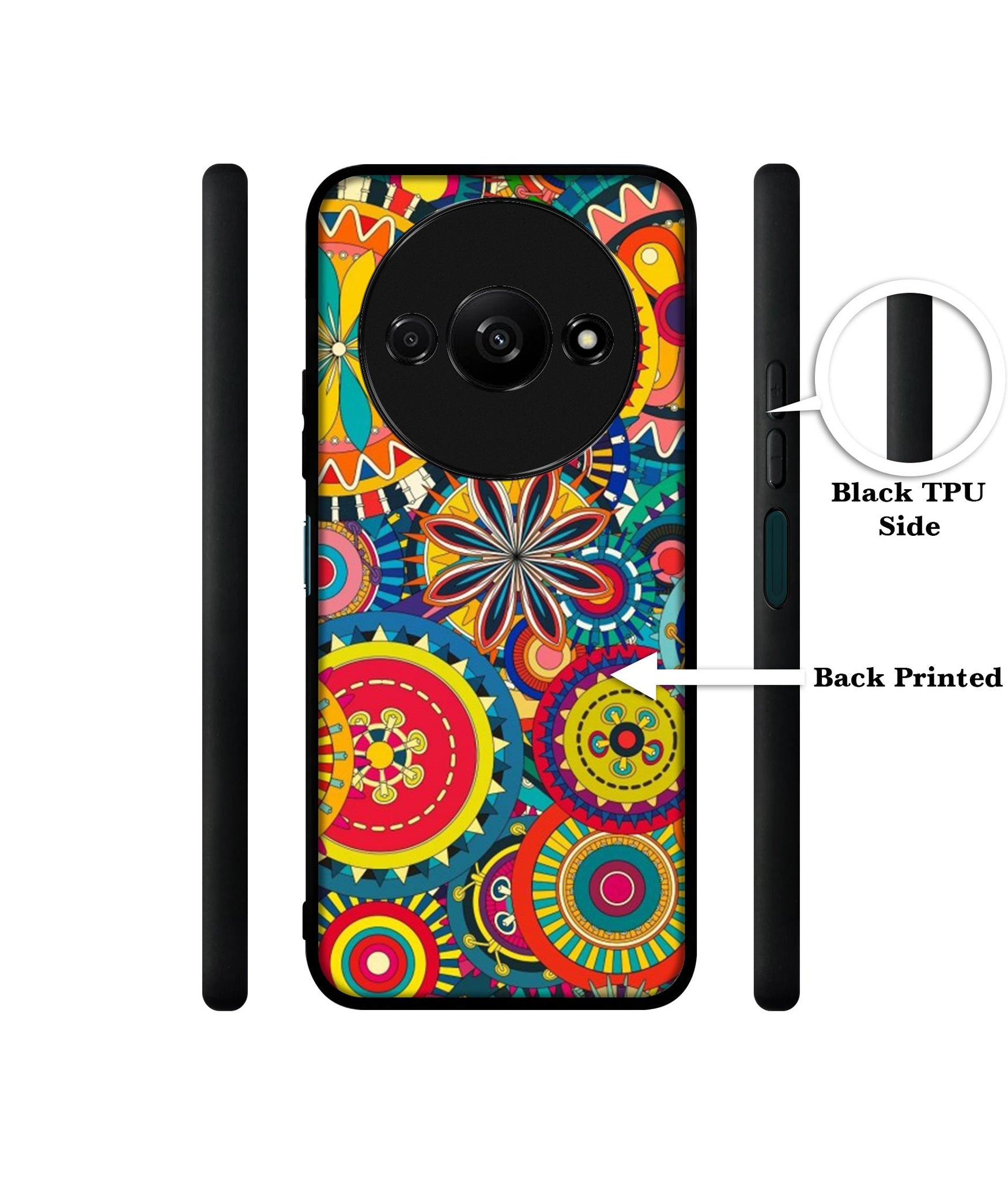 Ring Pattern Print Design Designer 2D Printed Back Case Cover for Mi Redmi A3 4G / Poco C61 4G