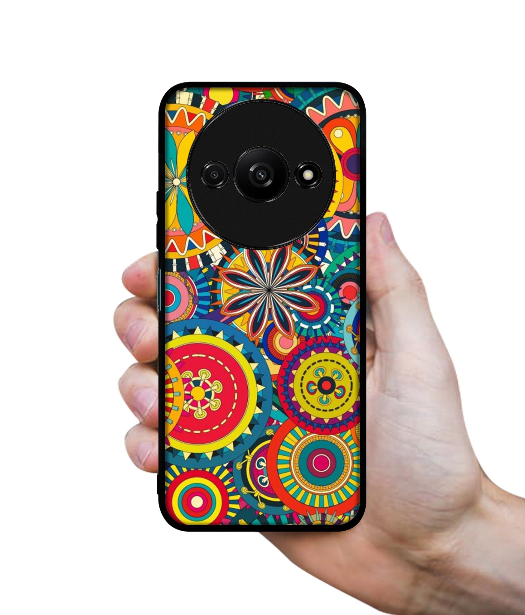 Ring Pattern Print Design Designer 2D Printed Back Case Cover for Mi Redmi A3 4G / Poco C61 4G