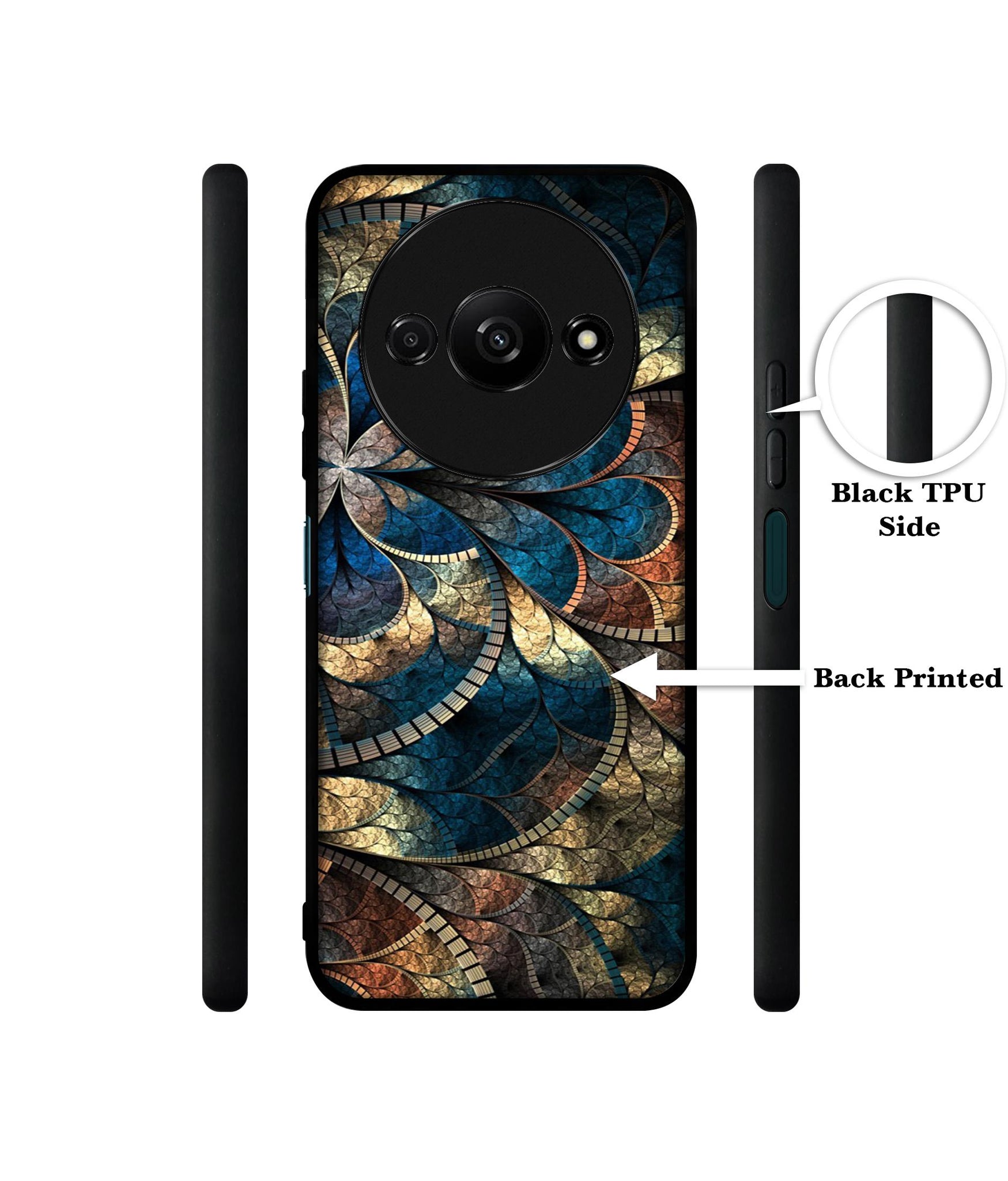Fractional Pattern Design Designer 2D Printed Back Case Cover for Mi Redmi A3 4G / Poco C61 4G