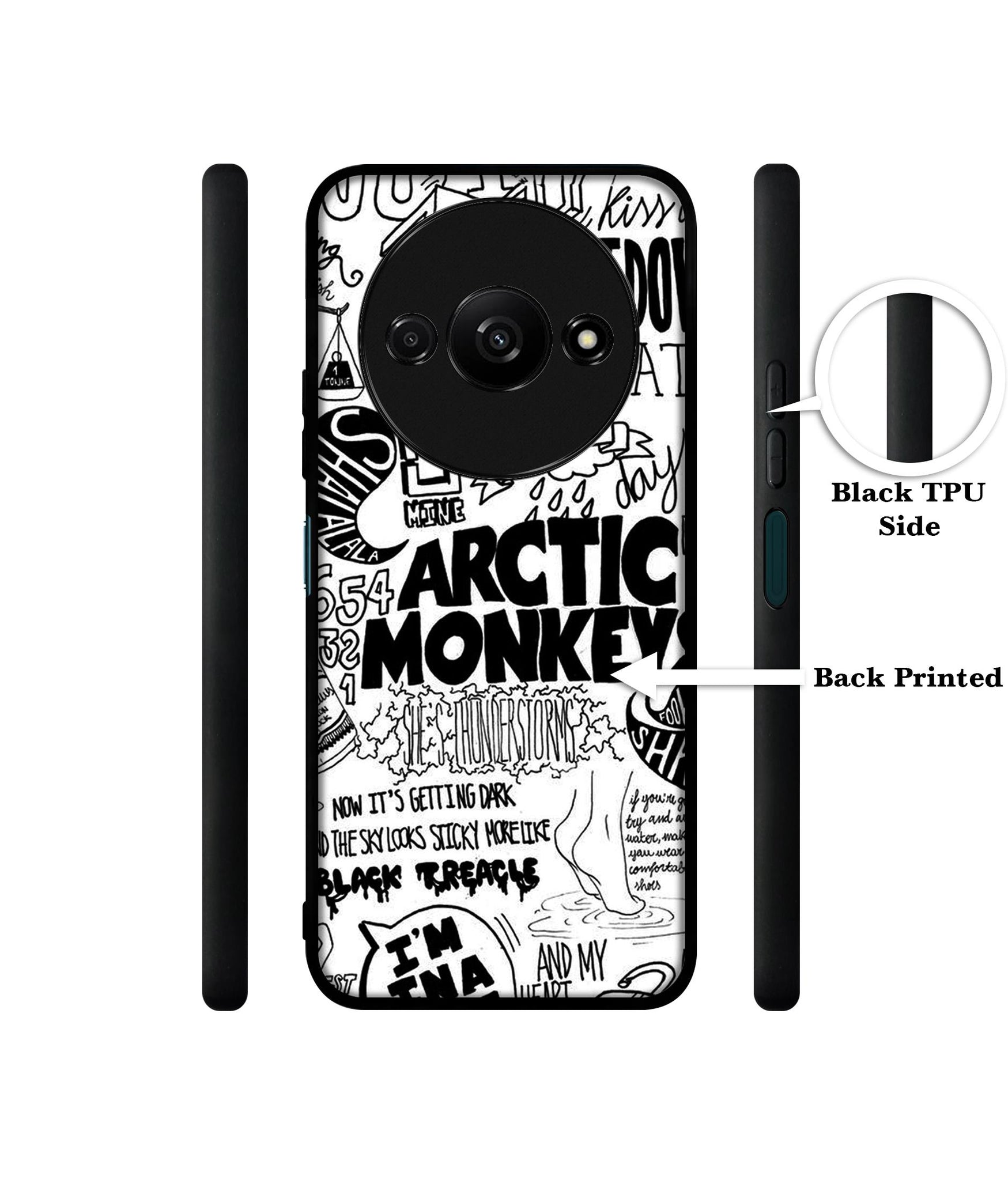 Arctic Monkeys Pattern Design Designer 2D Printed Back Case Cover for Mi Redmi A3 4G / Poco C61 4G