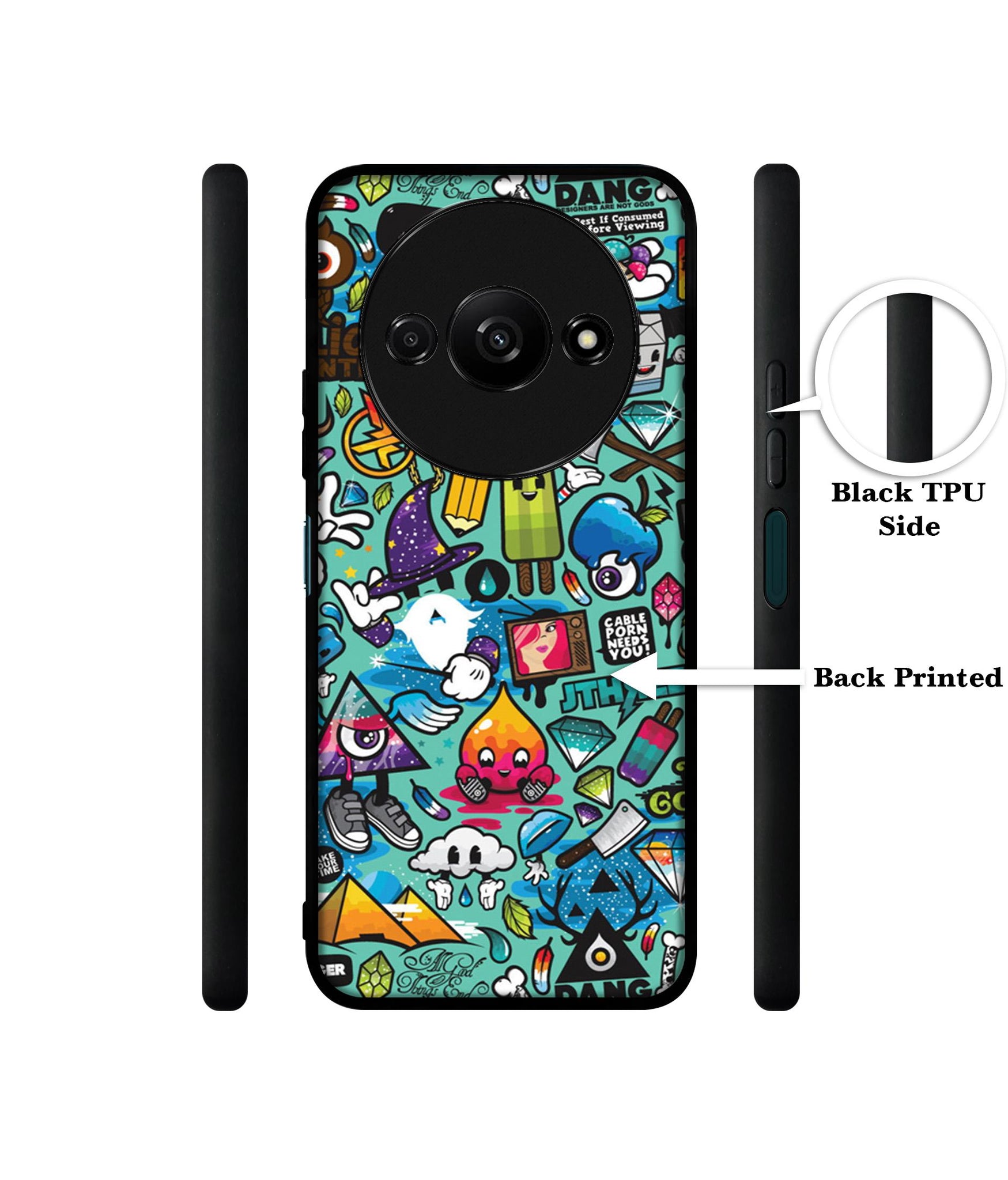 Crazy Design Designer 2D Printed Back Case Cover for Mi Redmi A3 4G / Poco C61 4G