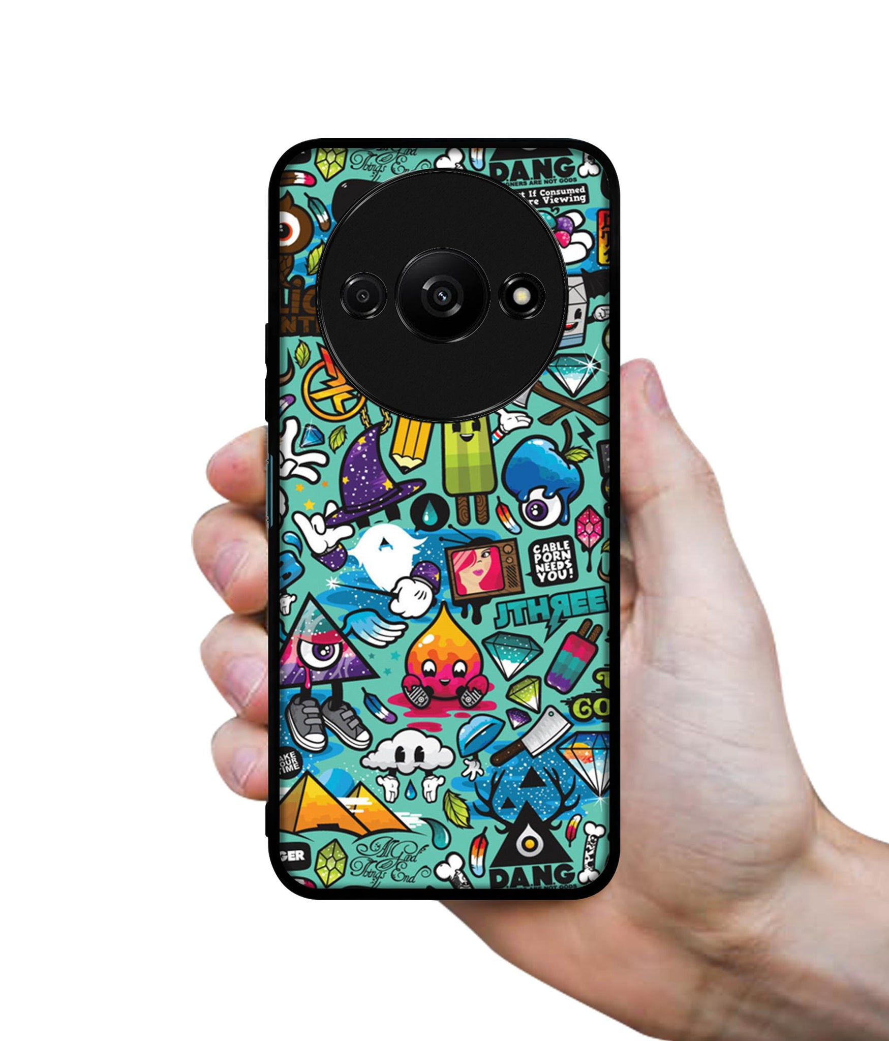 Crazy Design Designer 2D Printed Back Case Cover for Mi Redmi A3 4G / Poco C61 4G