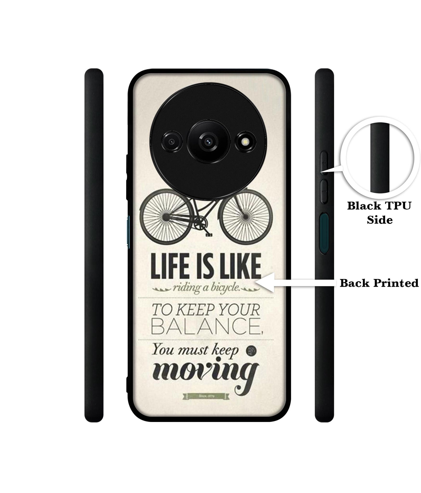 Life is Like Moving Design Designer 2D Printed Back Case Cover for Mi Redmi A3 4G / Poco C61 4G