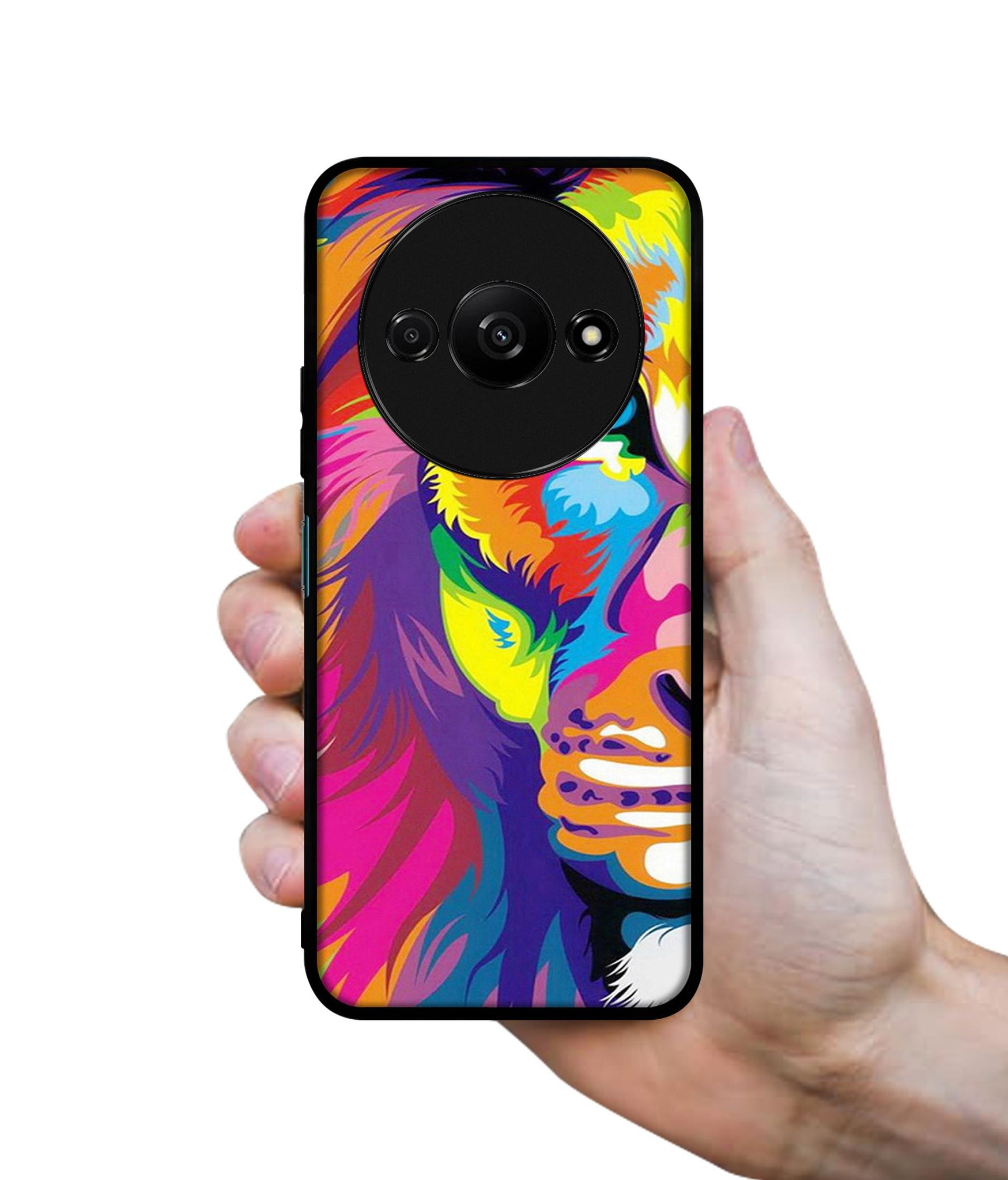 Lion Design Designer 2D Printed Back Case Cover for Mi Redmi A3 4G / Poco C61 4G