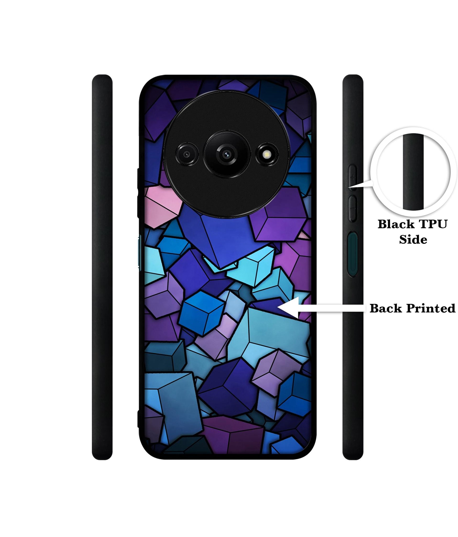 Color Box Design Designer 2D Printed Back Case Cover for Mi Redmi A3 4G / Poco C61 4G