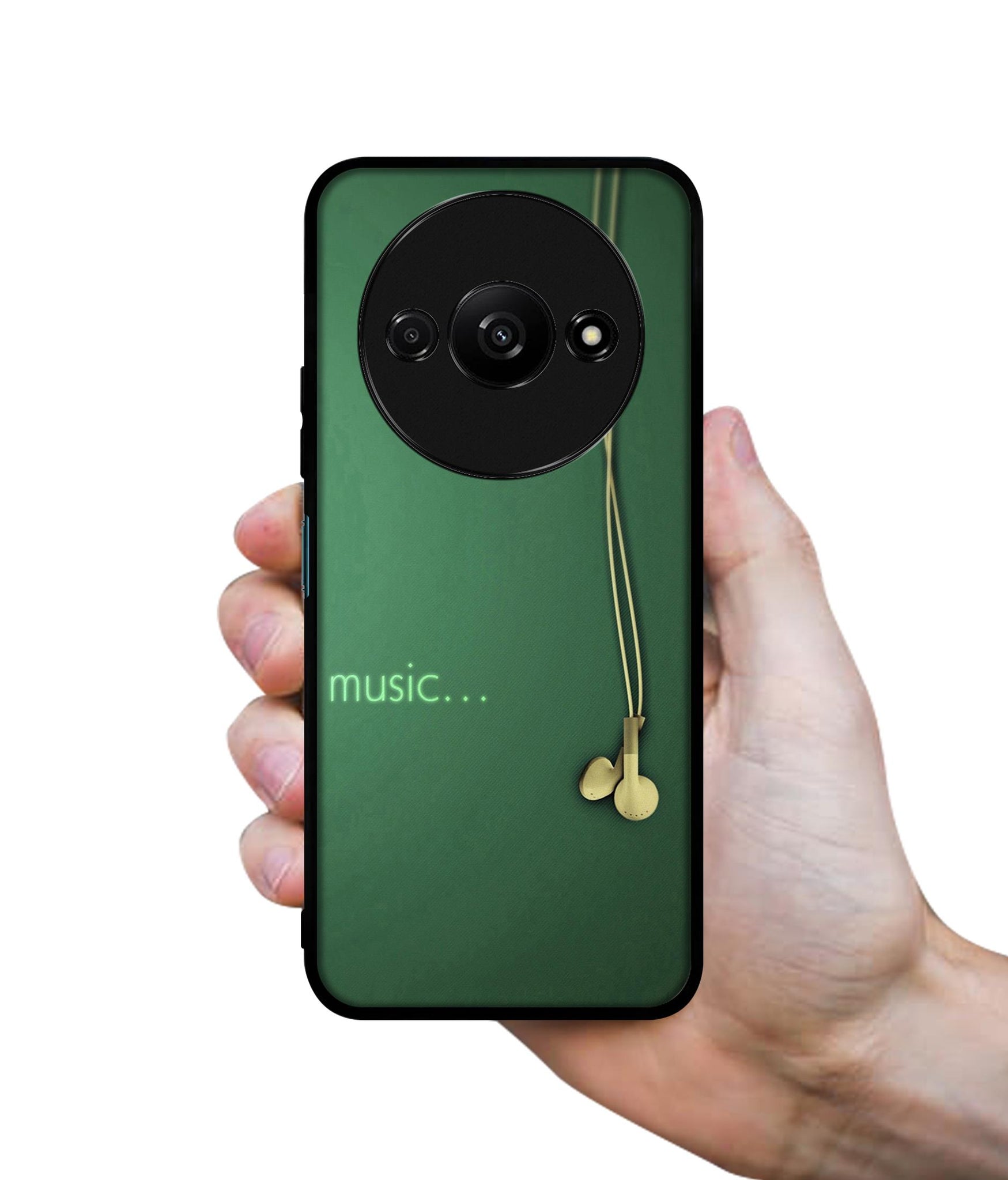 Headphone Music Design Designer 2D Printed Back Case Cover for Mi Redmi A3 4G / Poco C61 4G