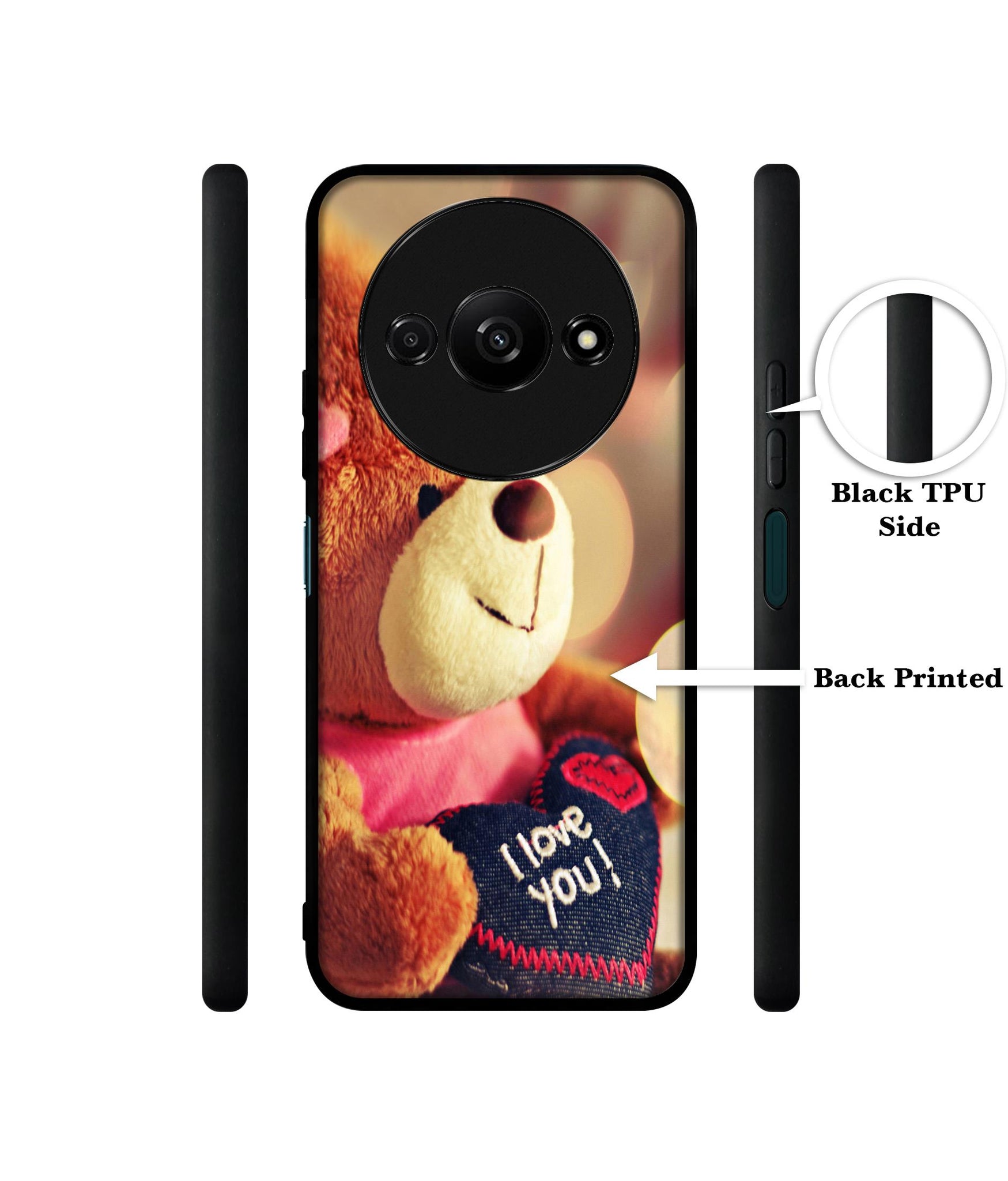 Teddy Bear Design Designer 2D Printed Back Case Cover for Mi Redmi A3 4G / Poco C61 4G