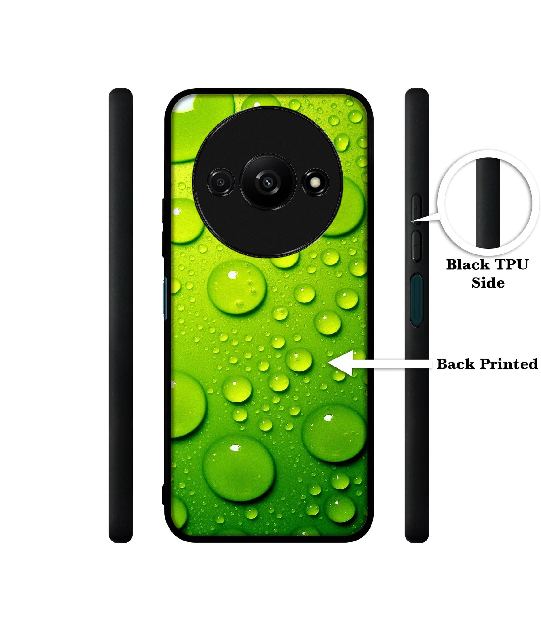Green Bubbles Design Designer 2D Printed Back Case Cover for Mi Redmi A3 4G / Poco C61 4G