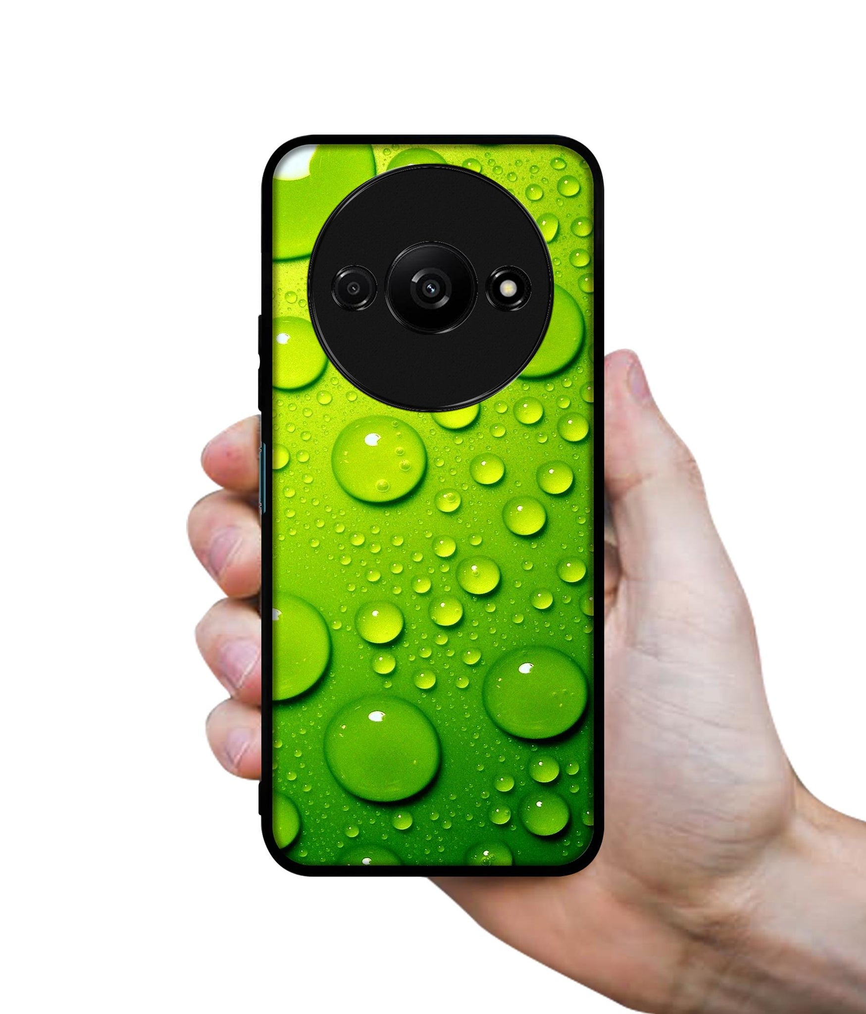 Green Bubbles Design Designer 2D Printed Back Case Cover for Mi Redmi A3 4G / Poco C61 4G