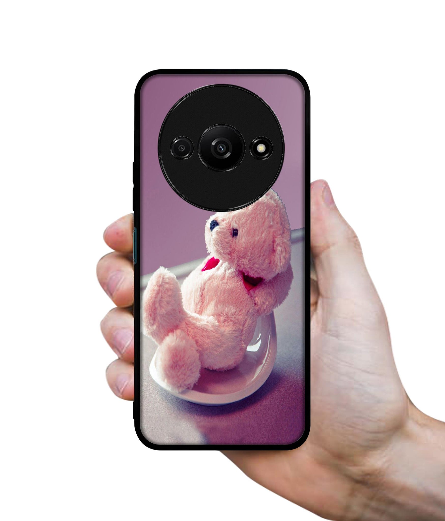Cute Teddy Bear Design Designer 2D Printed Back Case Cover for Mi Redmi A3 4G / Poco C61 4G