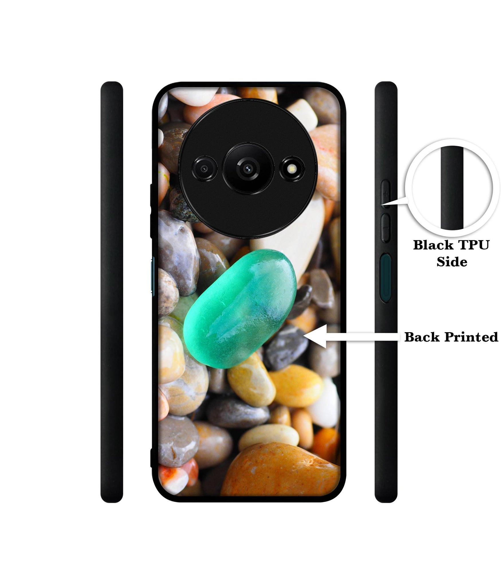 Sea Stones Design Designer 2D Printed Back Case Cover for Mi Redmi A3 4G / Poco C61 4G
