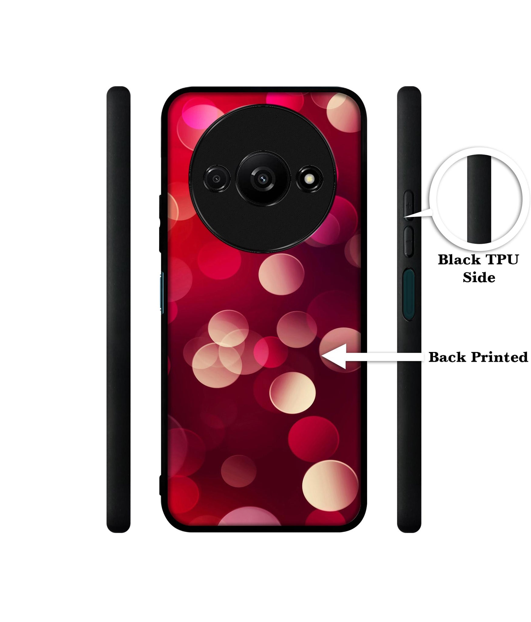 3D Circles Design Designer 2D Printed Back Case Cover for Mi Redmi A3 4G / Poco C61 4G