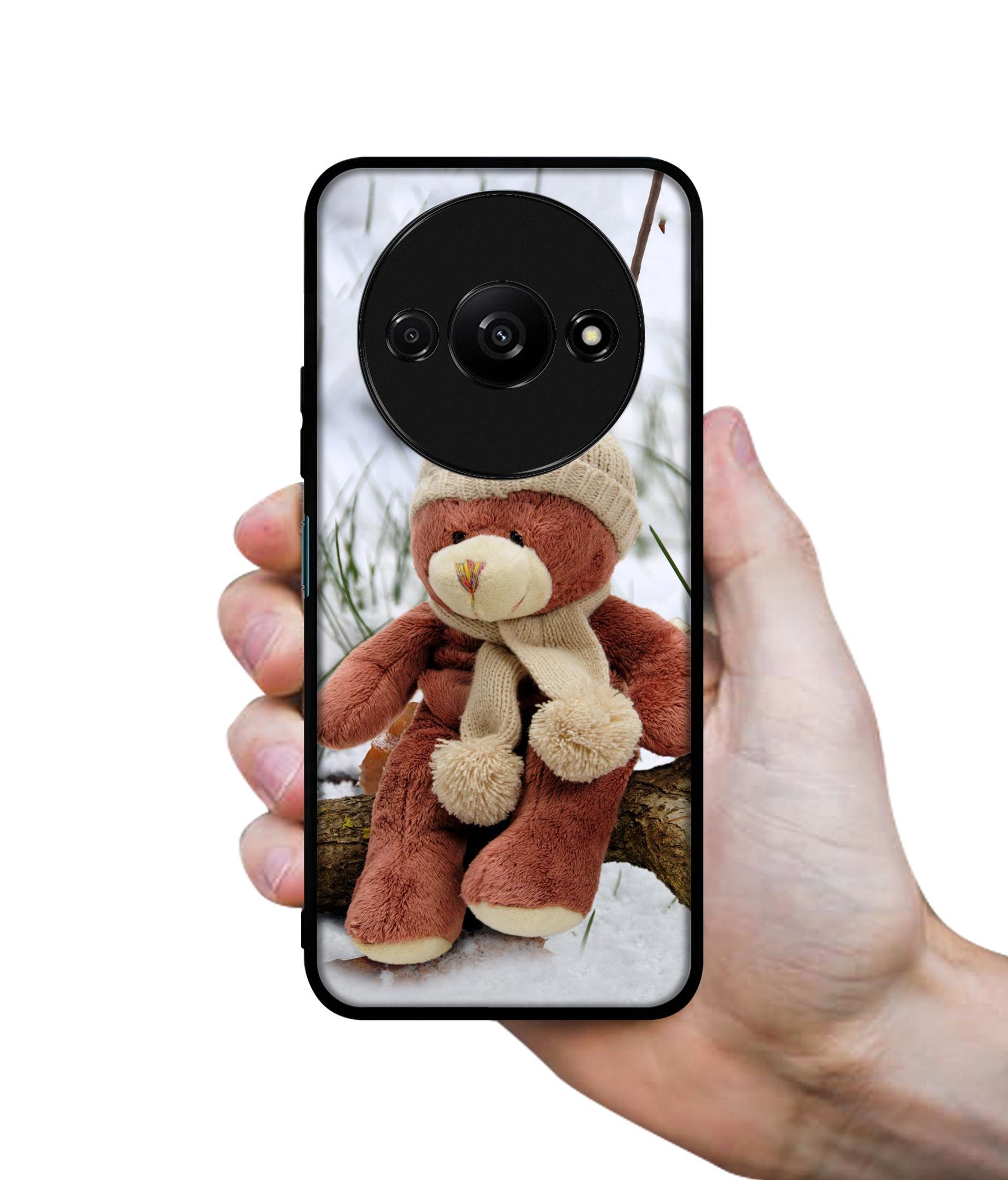 Woolen Bear Design Designer 2D Printed Back Case Cover for Mi Redmi A3 4G / Poco C61 4G
