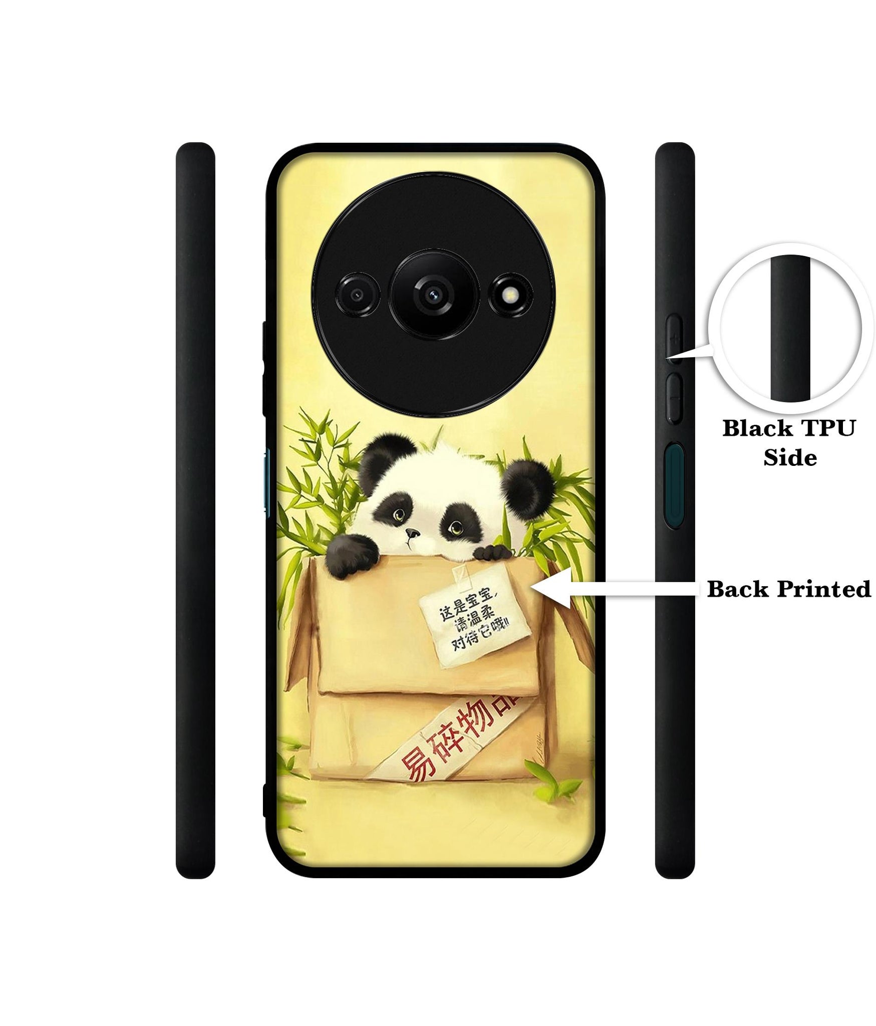Panda In Box Design Designer 2D Printed Back Case Cover for Mi Redmi A3 4G / Poco C61 4G