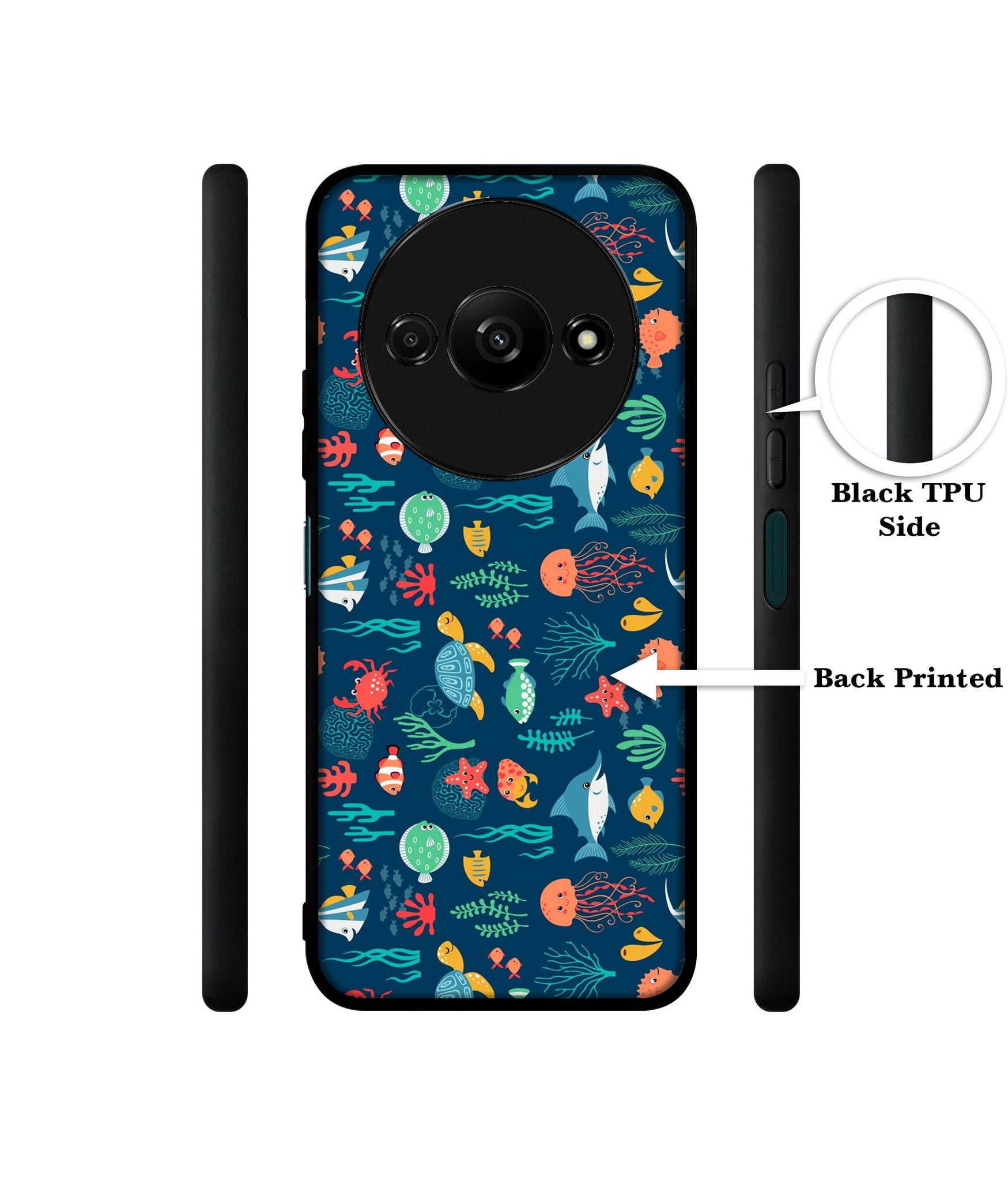 Aquarium Texture Design Designer 2D Printed Back Case Cover for Mi Redmi A3 4G / Poco C61 4G